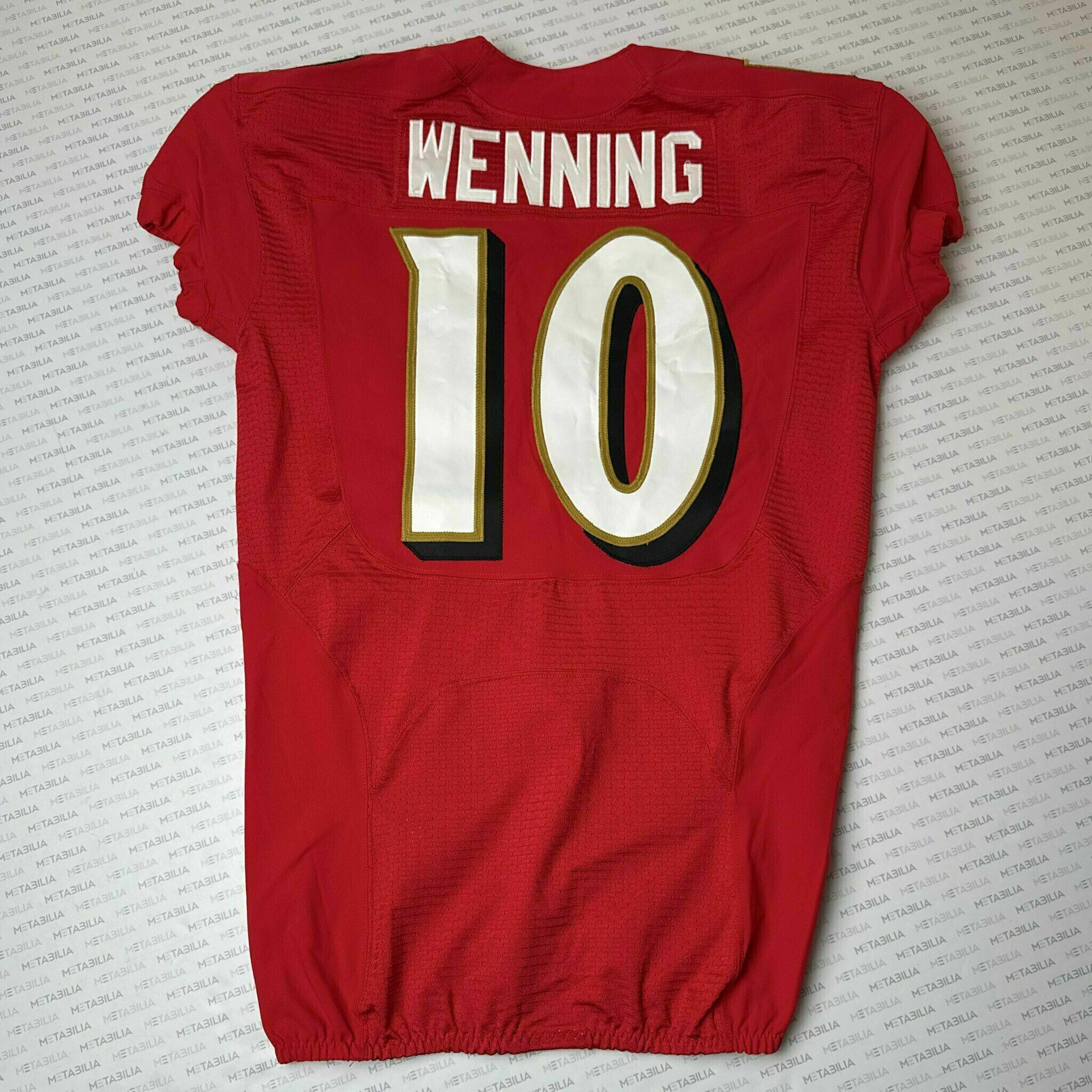 #10 Keith Wenning Team-Issued Red Jersey