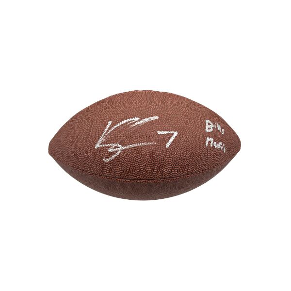 Ray Davis Signed Buffalo Bills Wilson Replica Football with "Bills Mafia"