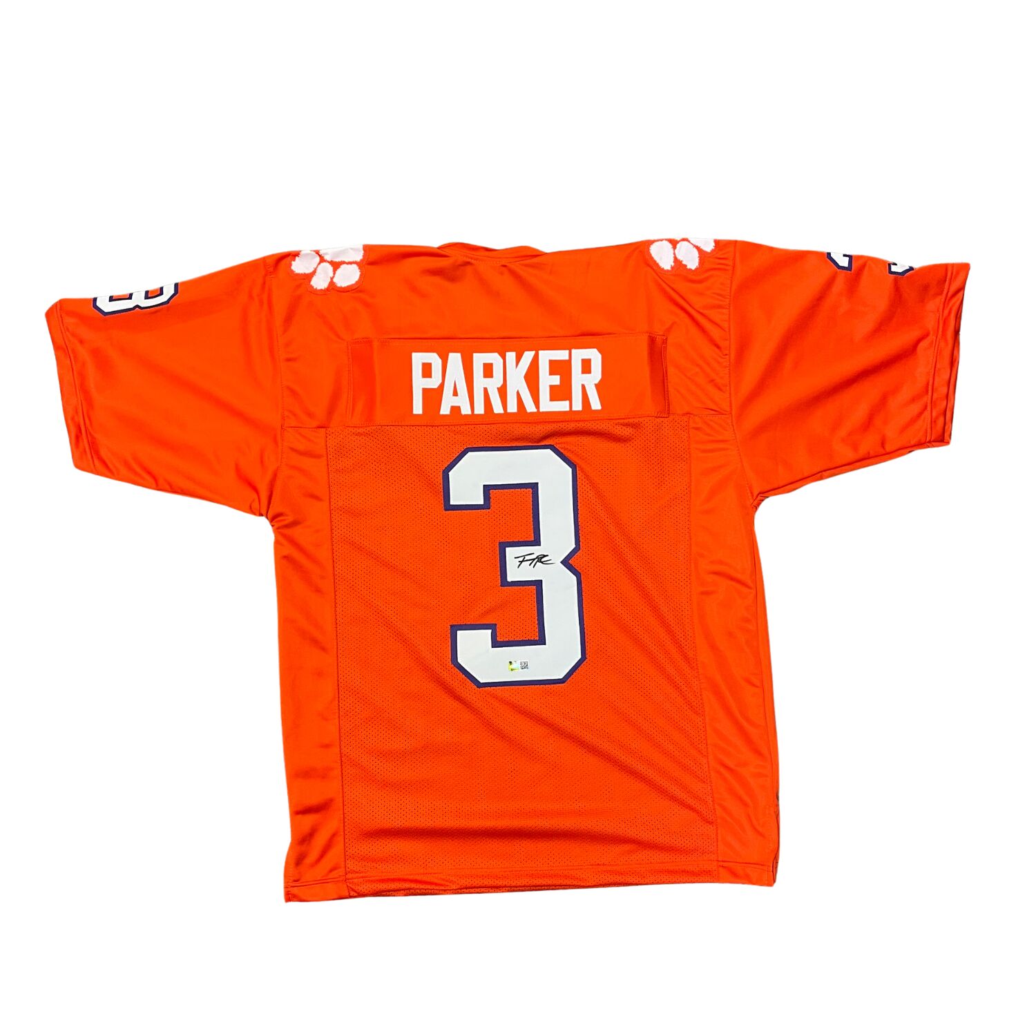 TJ Parker Signed Pro-Style Orange College Jersey