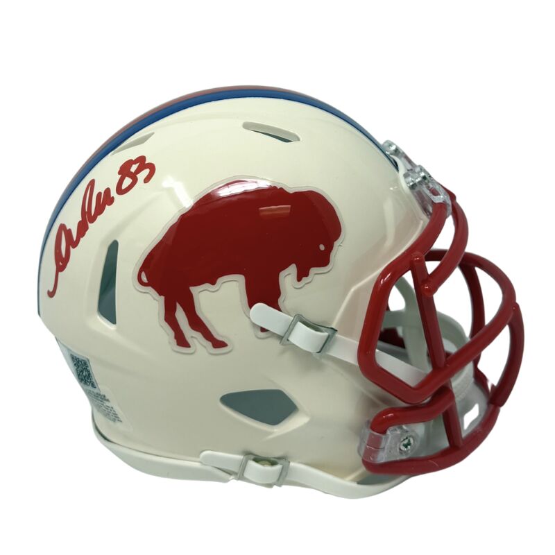 Andre Reed Signed Buffalo Bills Retro Speed Mini Helmet