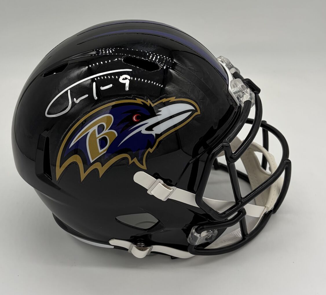 Justin Tucker Signed Full Size Speed Replica Helmet