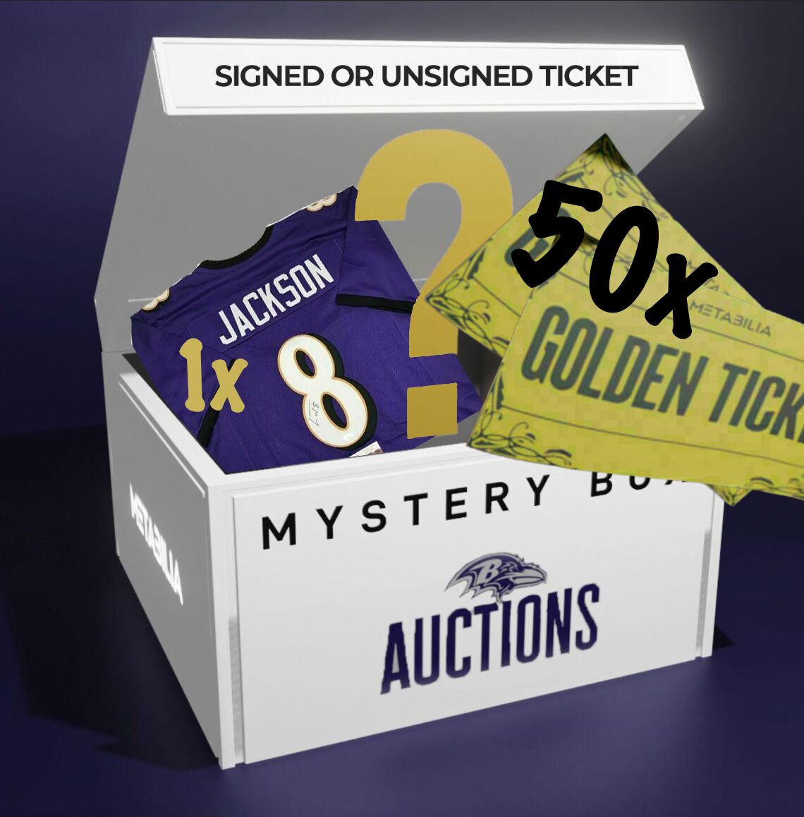 INSTANT MYSTERY - Signed & Unsigned Tickets + Lamar Signed Jersey Grand Prize