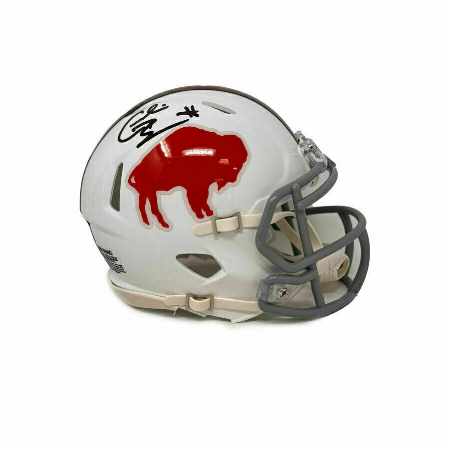 Cornelius Bennett Signed Buffalo Bills Standing Buffalo Speed Mini Helmet