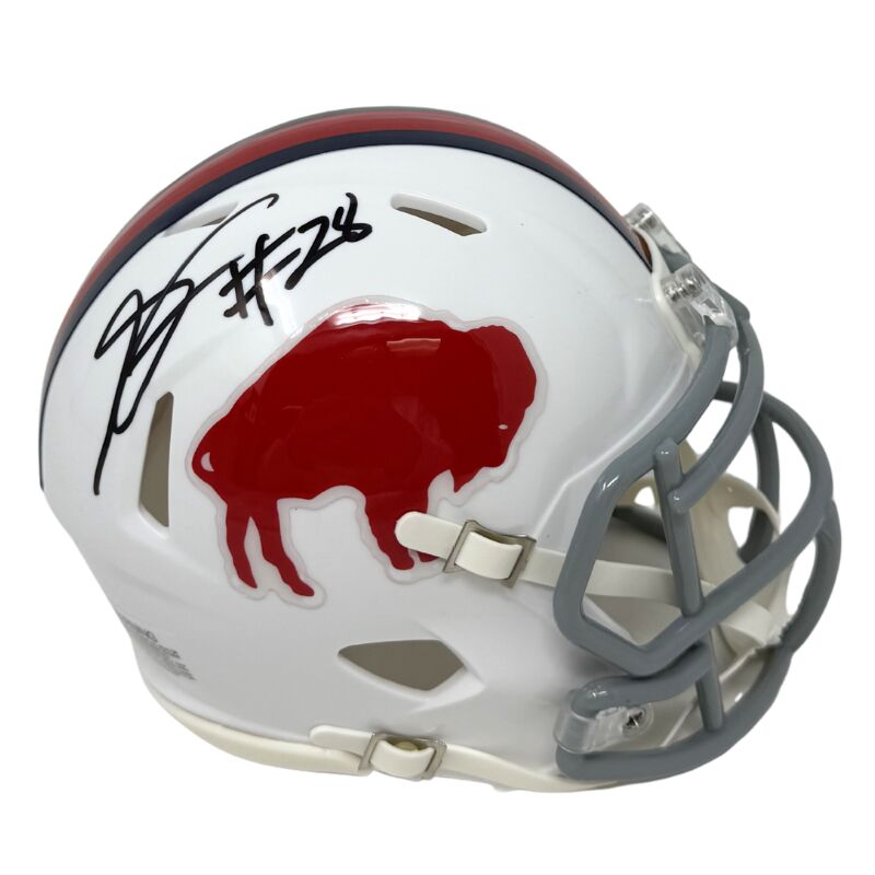 Sam Franklin Jr Signed Buffalo Bills Standing Buffalo Speed Mini Helmet