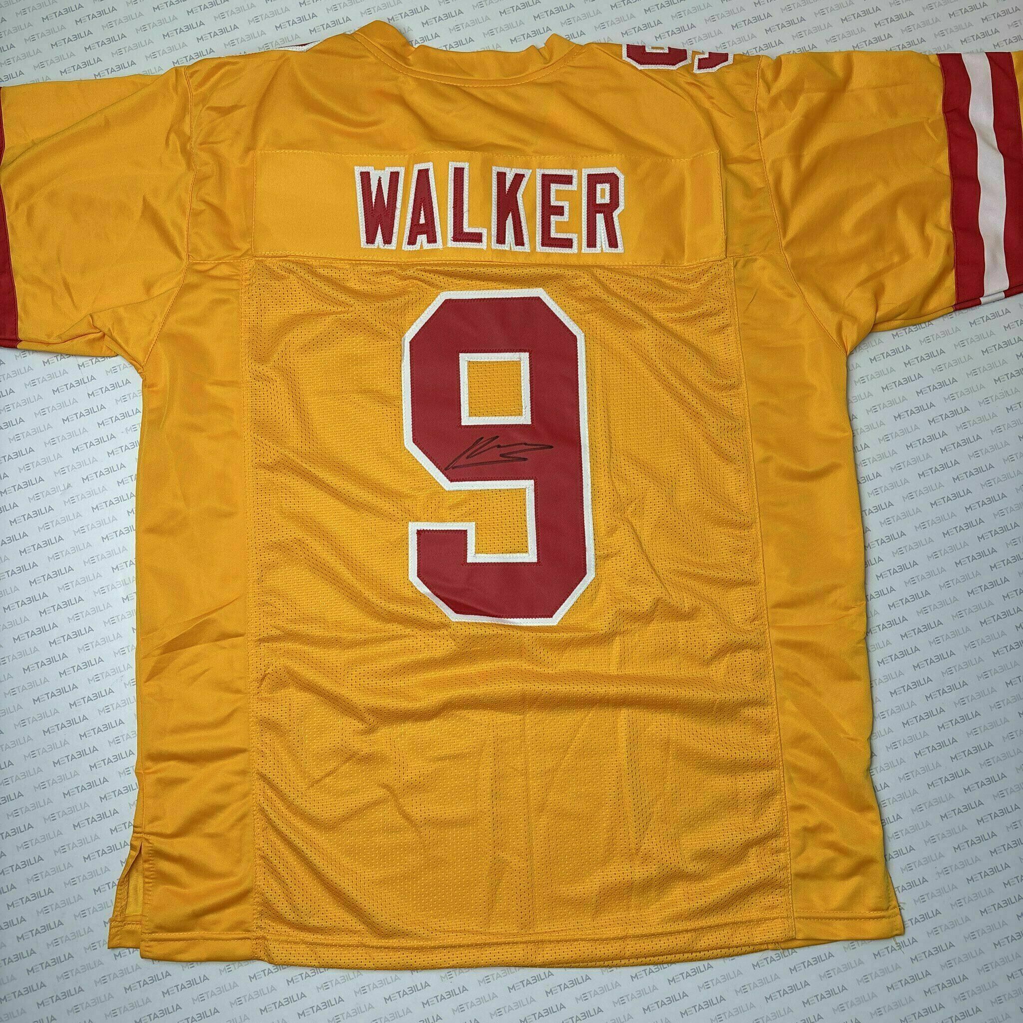 Kenneth Walker III Signed Yellow Custom Jersey