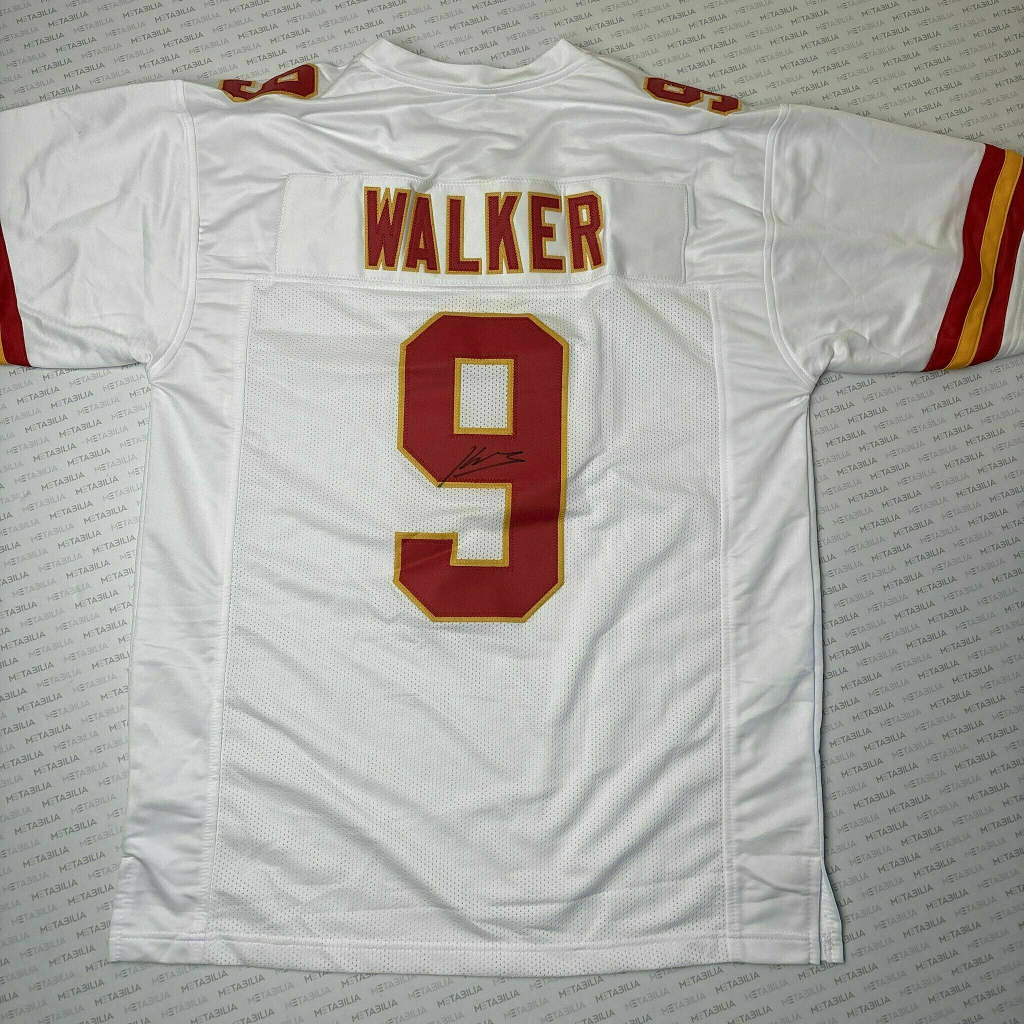 Kenneth Walker III Signed White Custom Jersey
