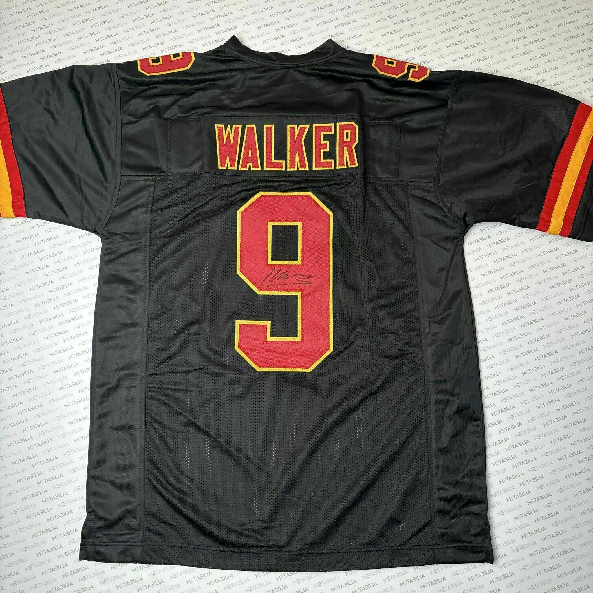Kenneth Walker III Signed Black Custom Jersey