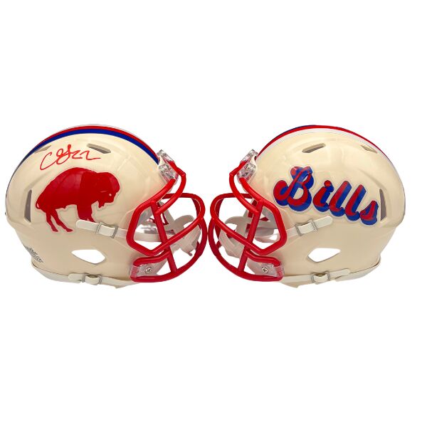 CJ Gardner-Johnson Signed Buffalo Bills Retro Speed Mini Helmet