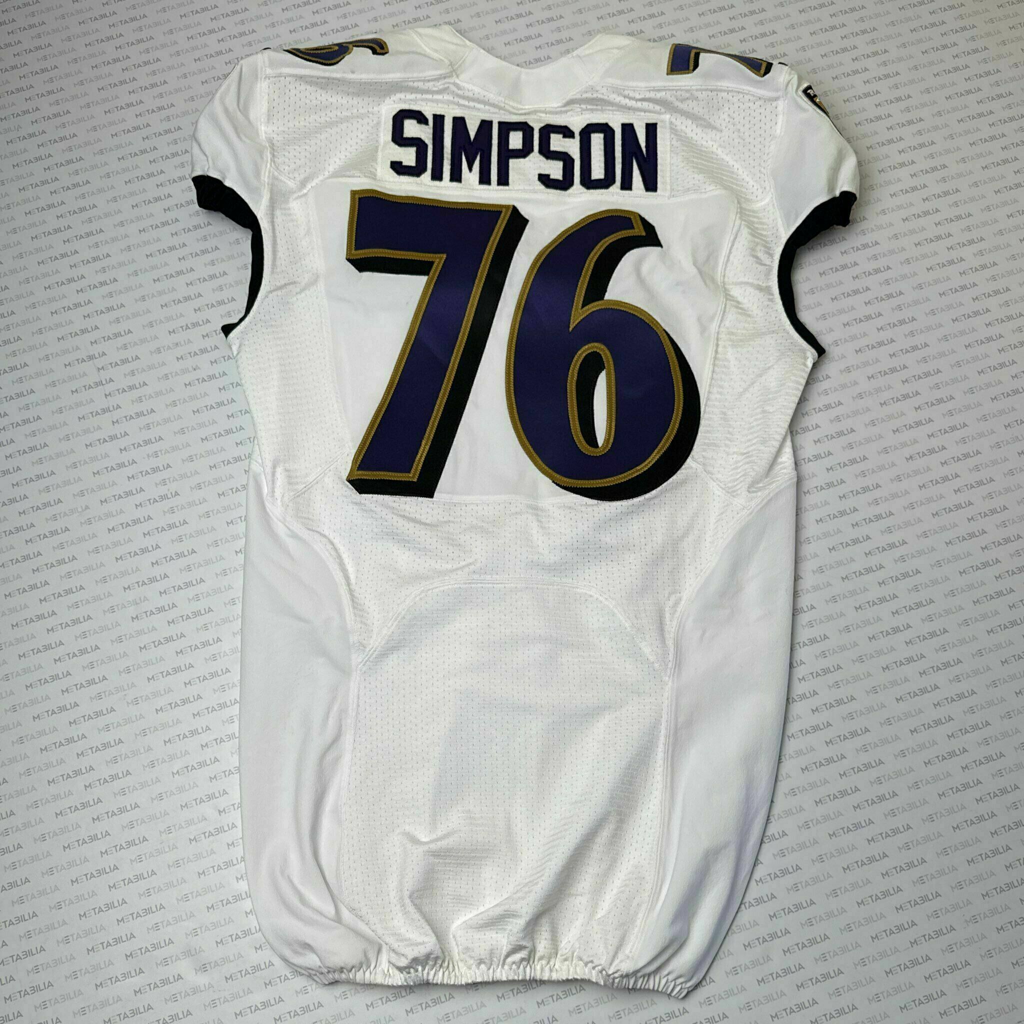 #76 John Simpson Team-Issued White Jersey
