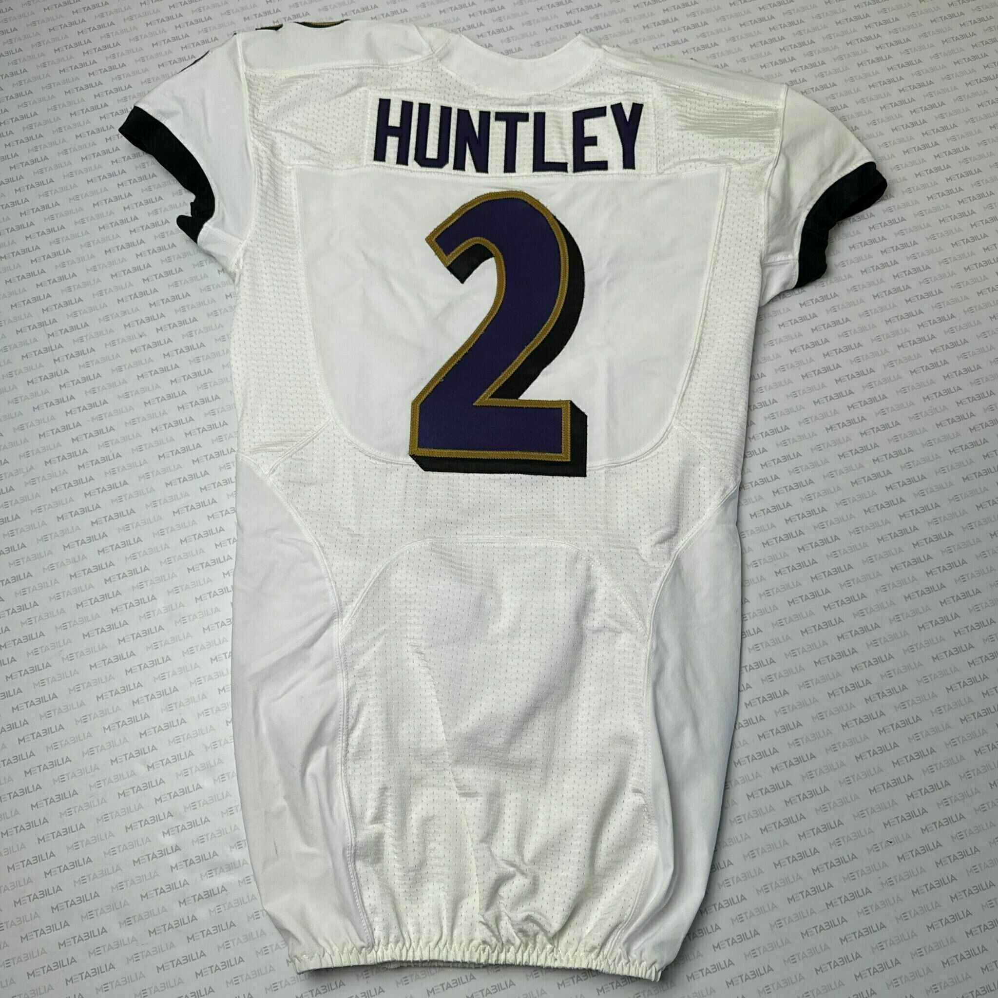 #2 Tyler Huntley Team-Issued White Jersey