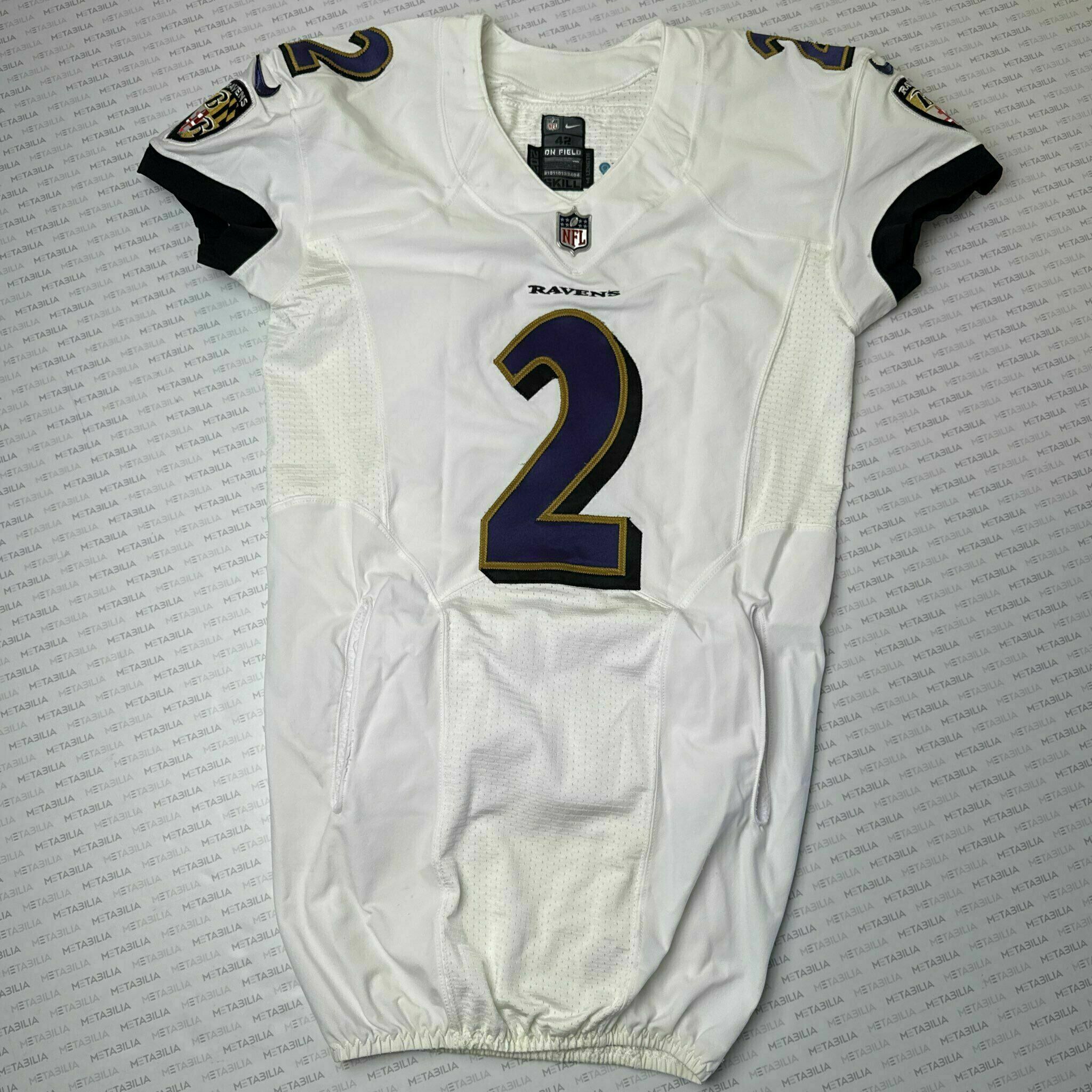 #2 Tyler Huntley Team-Issued White Jersey