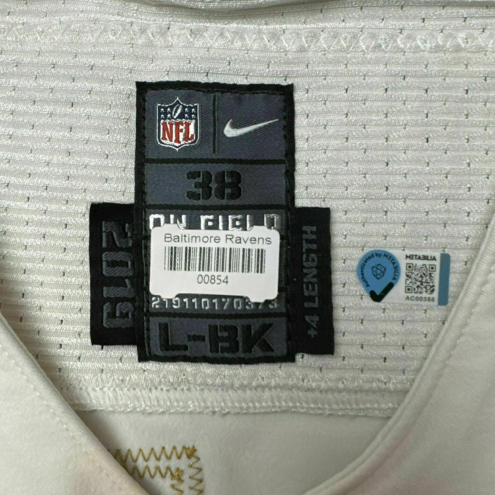 #35 Gus Edwards Team-Issued White Jersey
