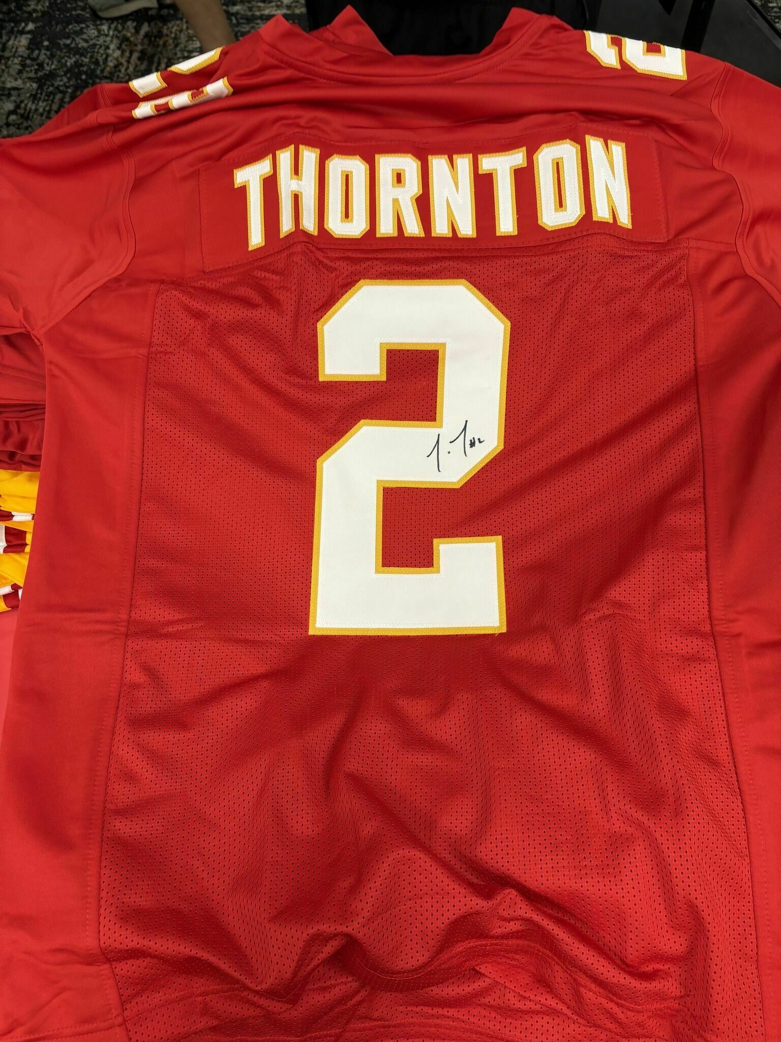 Tyquan Thornton Signed Red Custom Jersey
