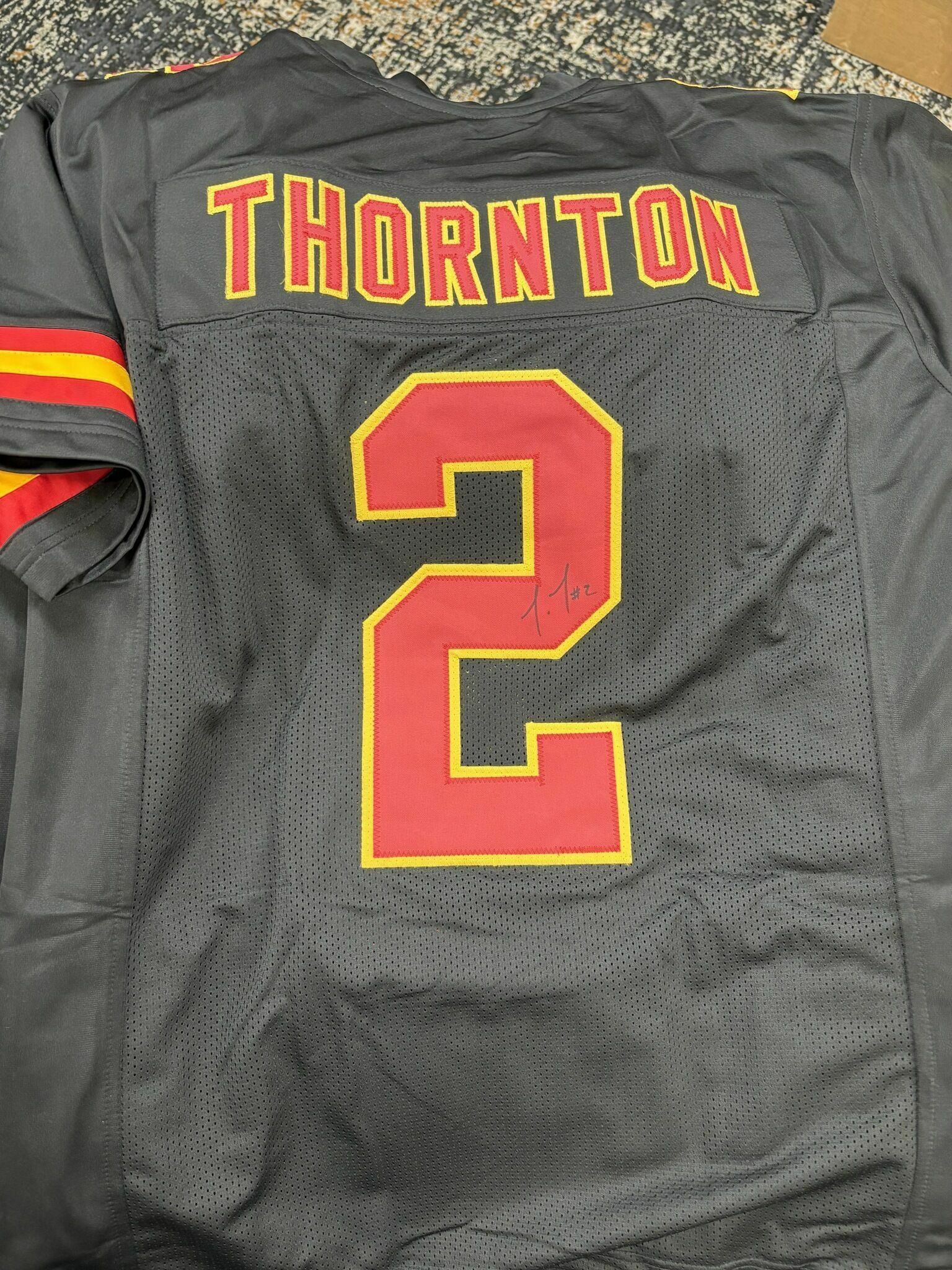 Tyquan Thornton Signed Black Custom Jersey