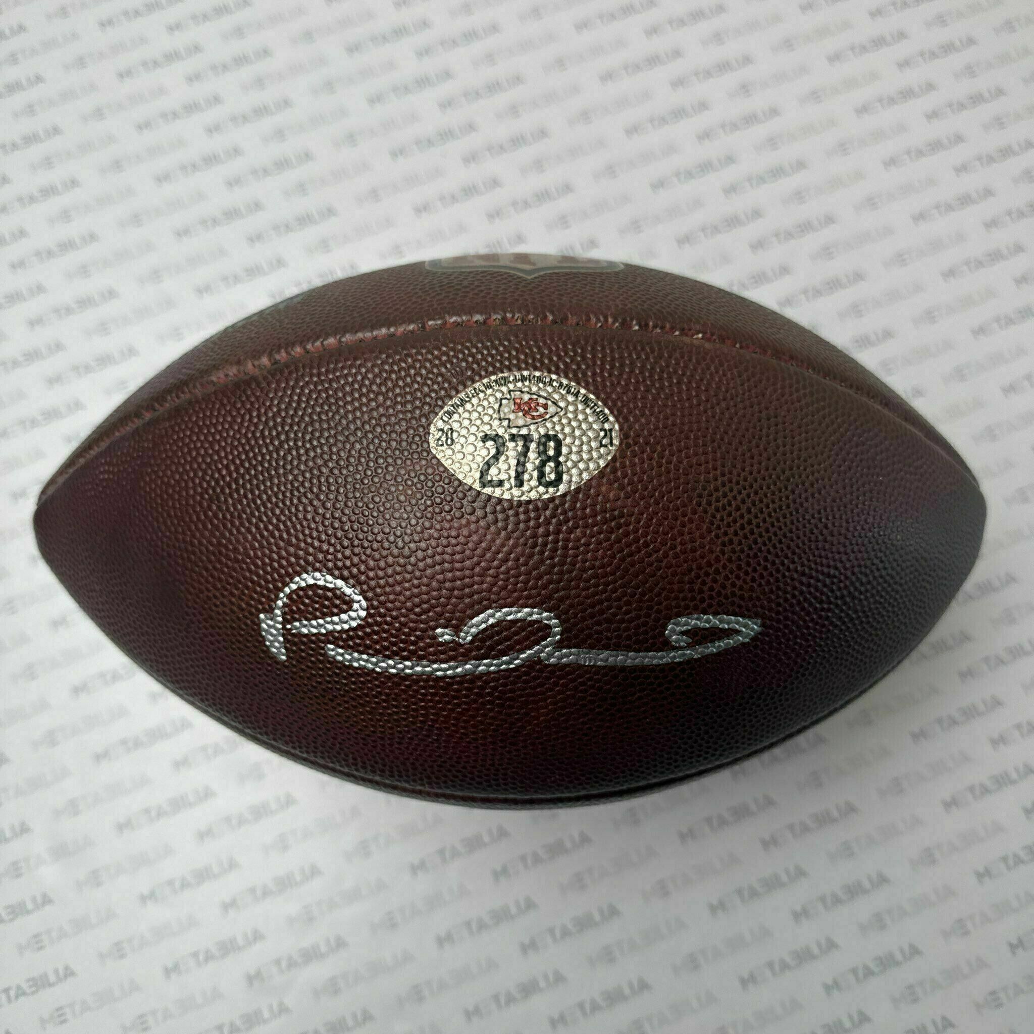 Mahomes Signed Game Used Ball #278 vs Chargers
