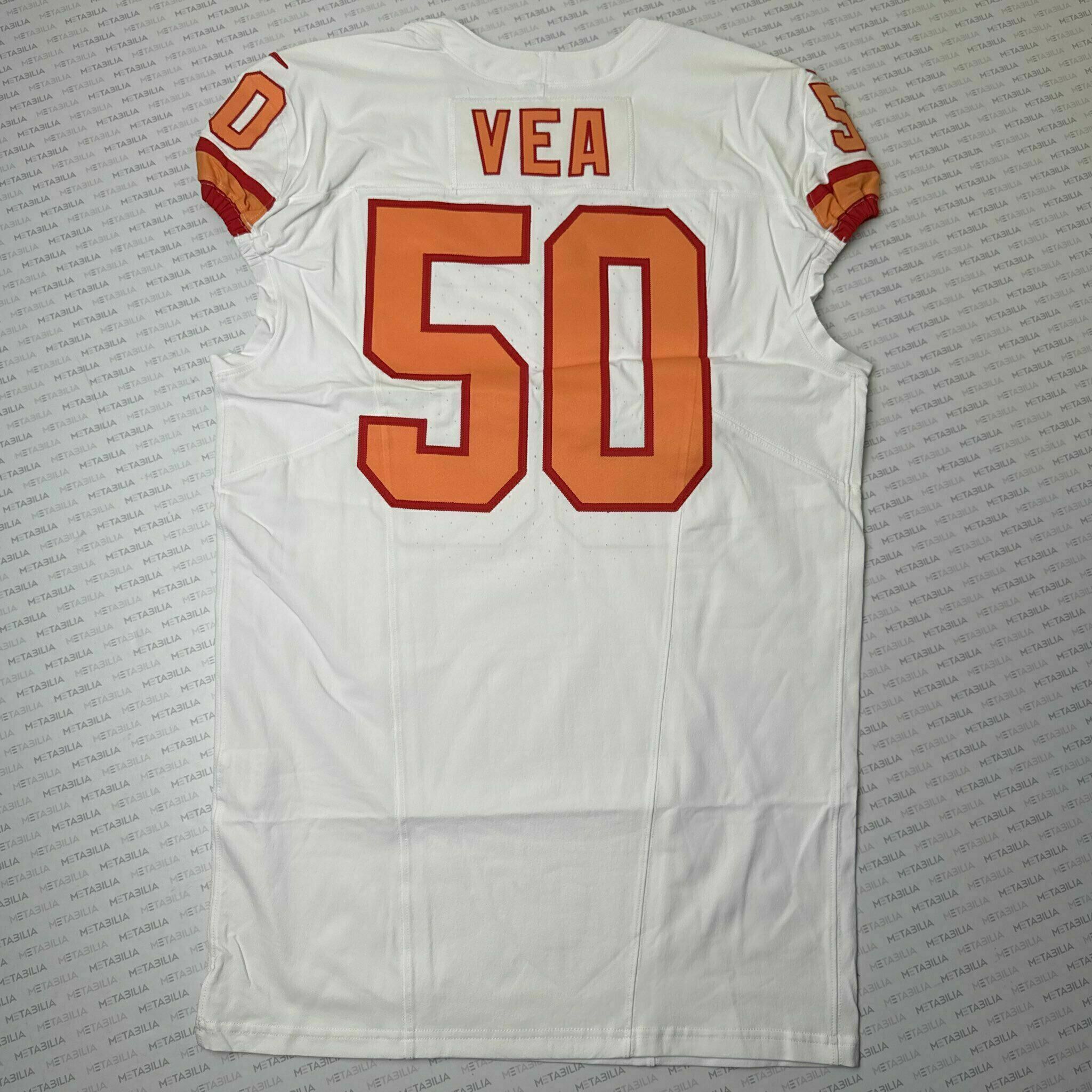 #50 Vita Vea Game-Issued Jersey - 1976 White