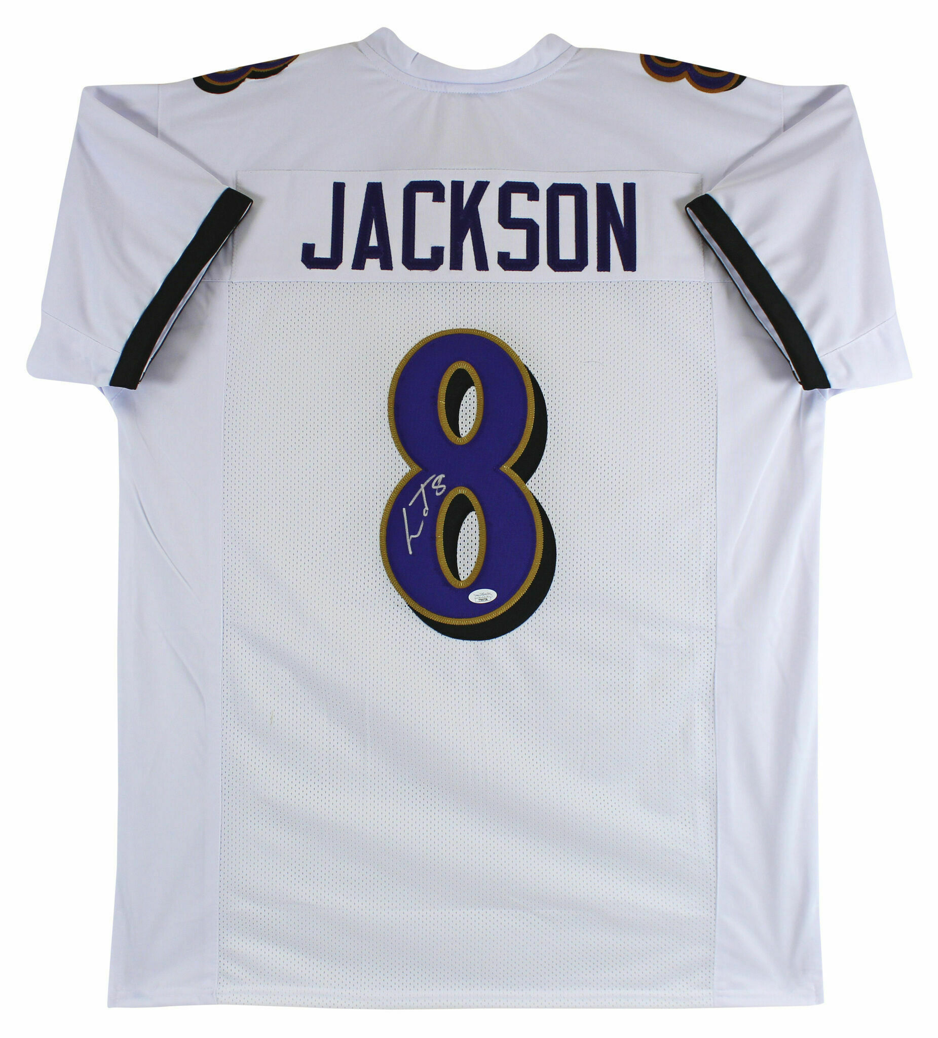Lamar Jackson Signed White Custom Jersey