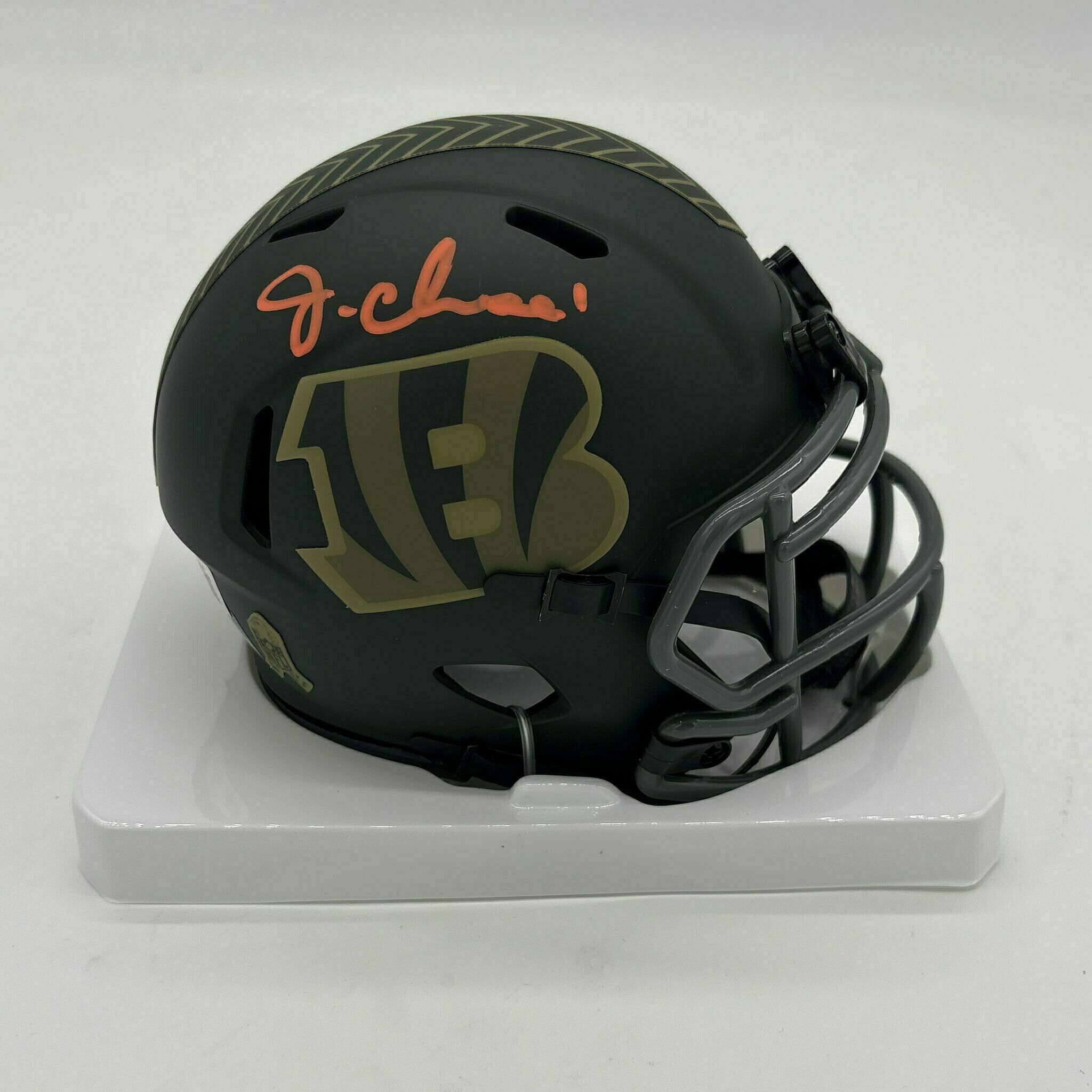 Ja'Marr Chase Signed STS Mini Helmet