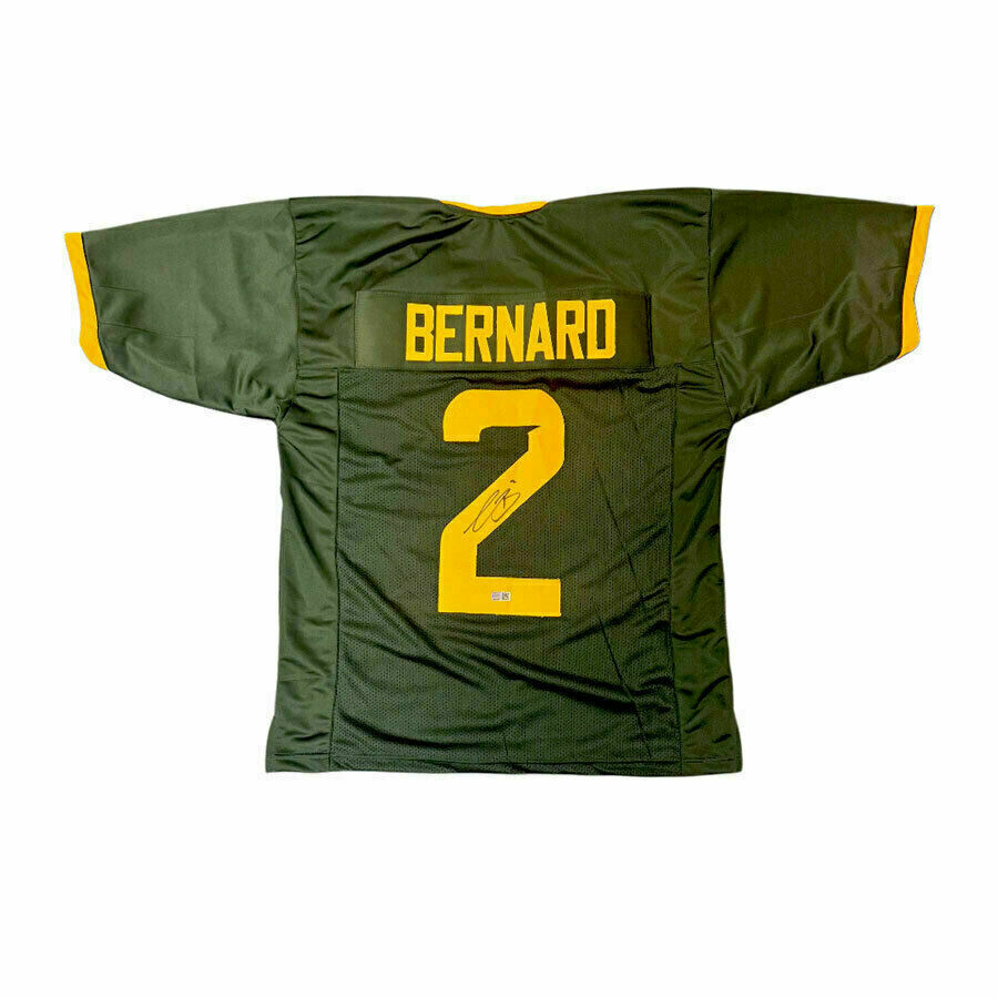 Terrel Bernard Signed Pro-Style Green College Football Jersey