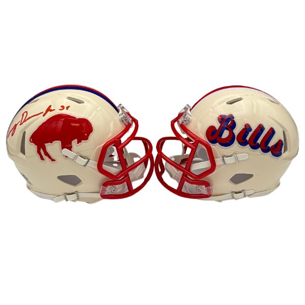 Tommy Doman Signed Buffalo Bills Retro Speed Mini Helmet