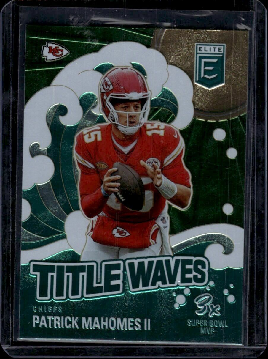 2024 Donruss Elite Patrick Mahomes II Title Waves 3x SB MVP Trading Card