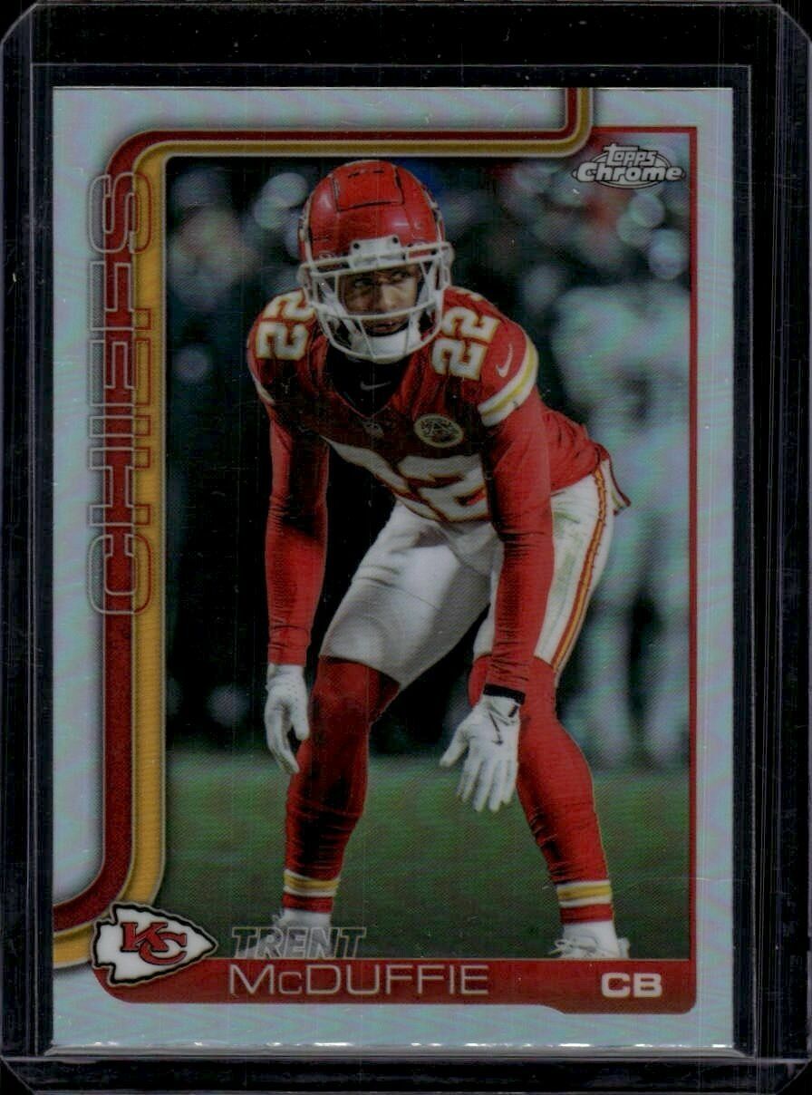 2025 Topps Chrome Trent McDuffie Refractor Trading Card