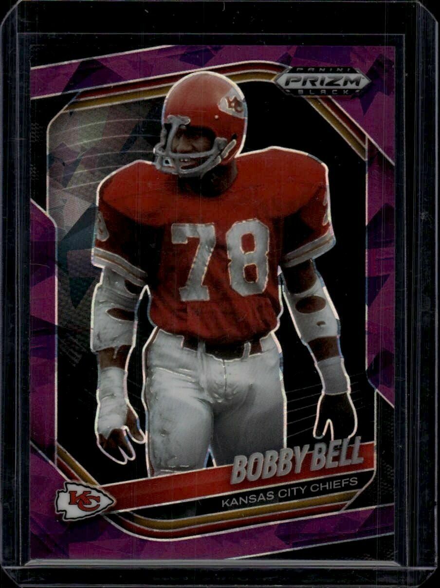 2025 Panini Prizm Black Bobby Bell Purple Cracked Ice /149 Trading Card