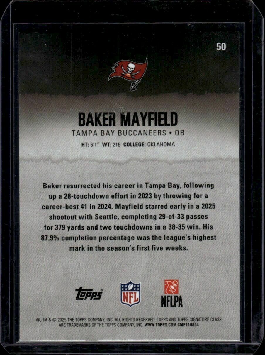 2025 Topps Signature Class Baker Mayfield Veteran Class Trading Card