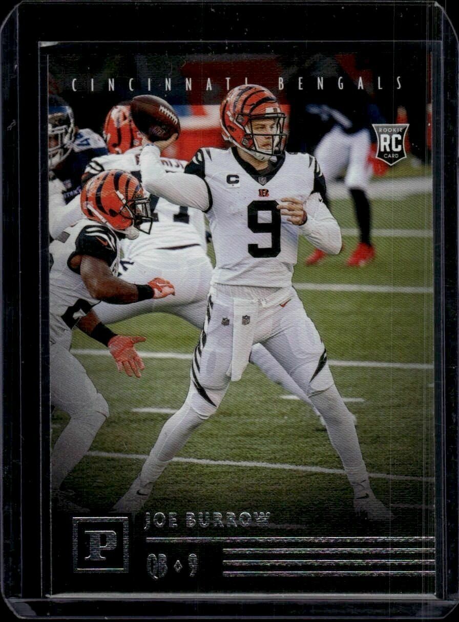 2020 Panini Chronicles Joe Burrow Panini Spotlight Canvas Rookie Trading Card