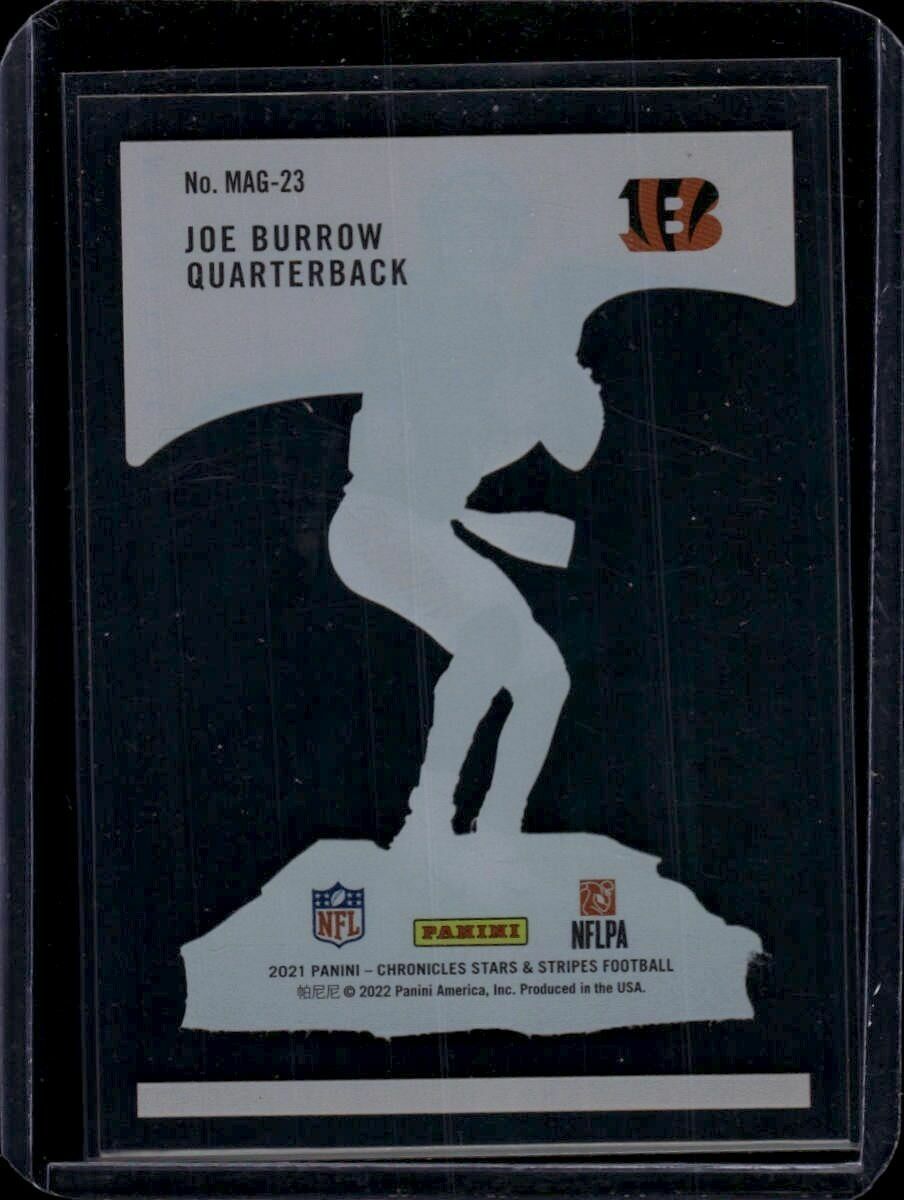 2021 Panini Chronicles Joe Burrow Magnitude Clear Trading Card