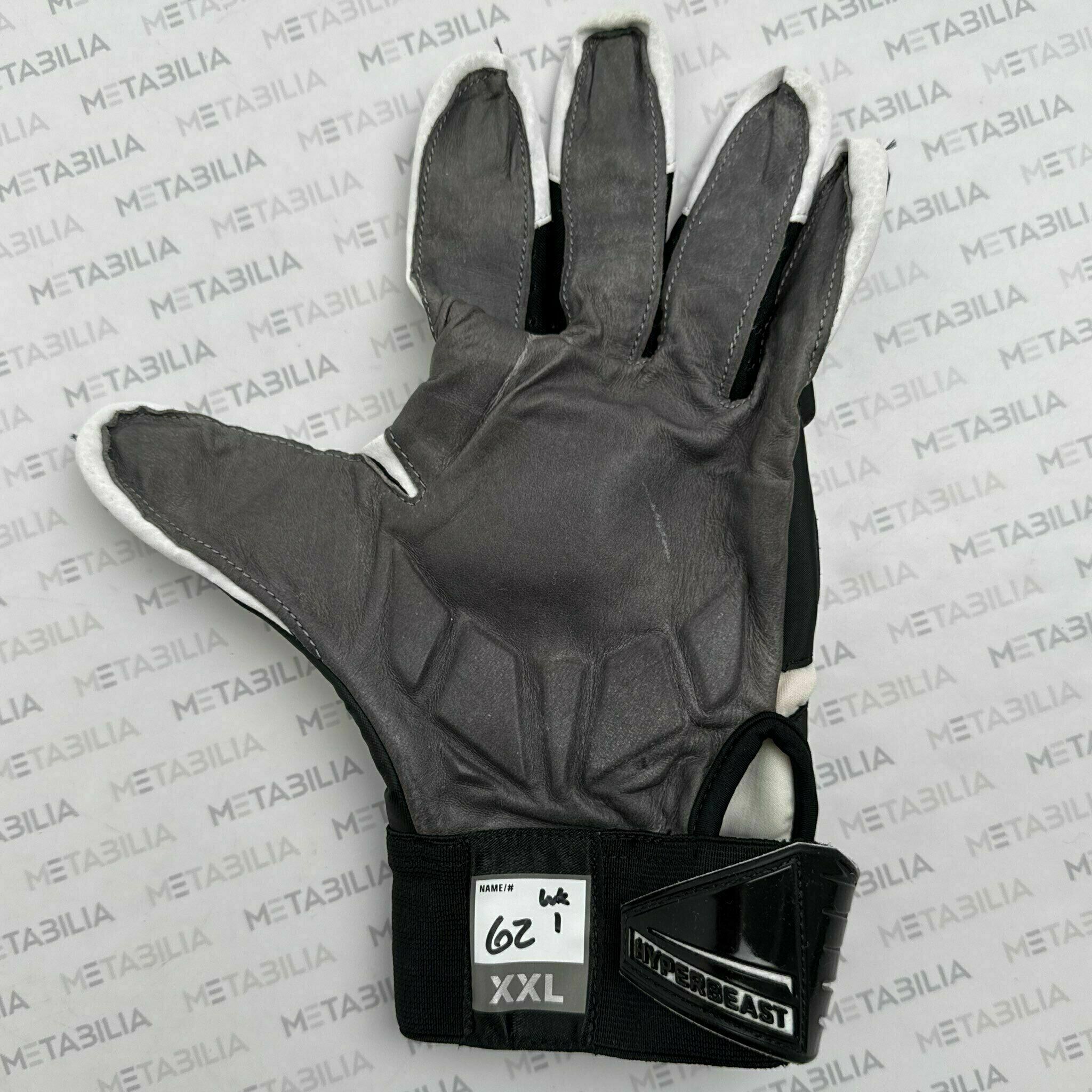 #62 Graham Barton Game Worn Glove 9/13 vs Bengals