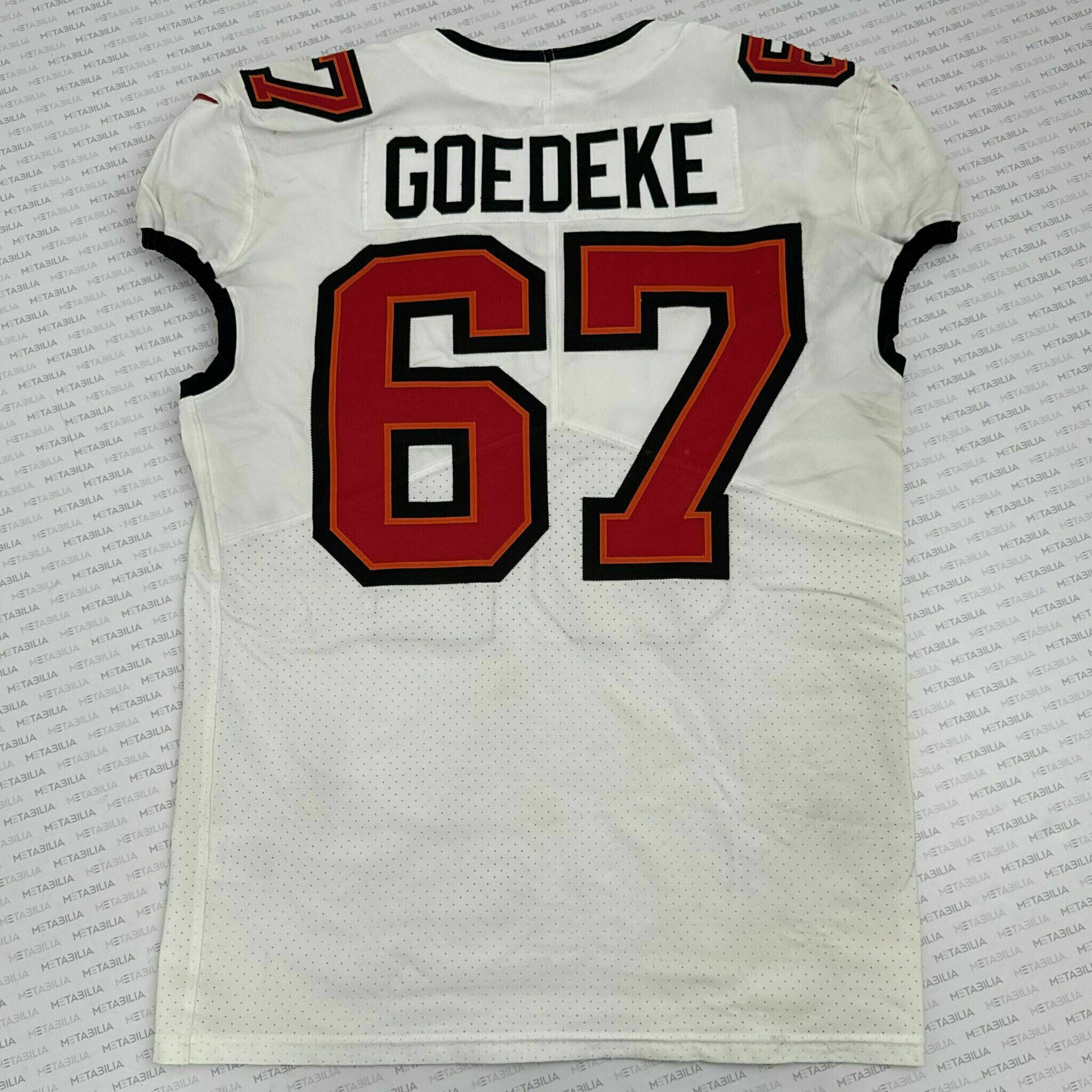 #67 Luke Goedeke Game Worn Jersey 9/13 vs Bengals