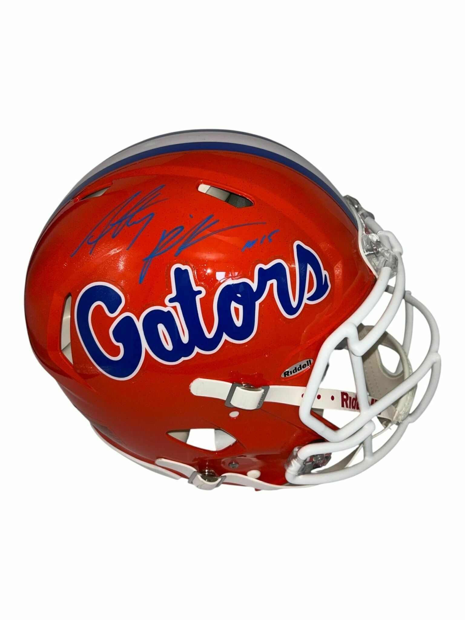 Anthony Richardson UF Gators Full Size Authentic Orange Script Autographed Helmet - Beckett Authentic