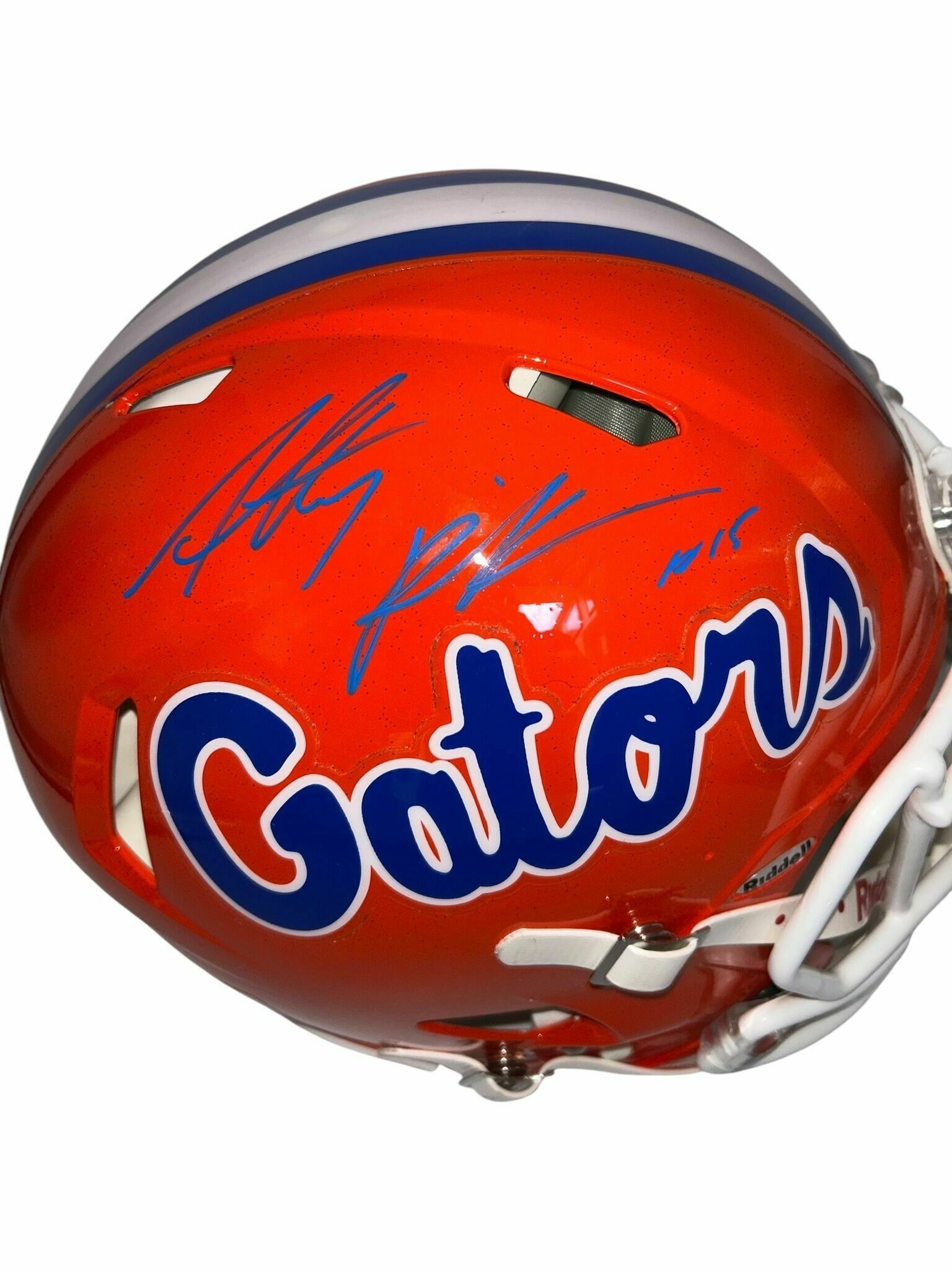 Anthony Richardson UF Gators Full Size Authentic Orange Script Autographed Helmet - Beckett Authentic
