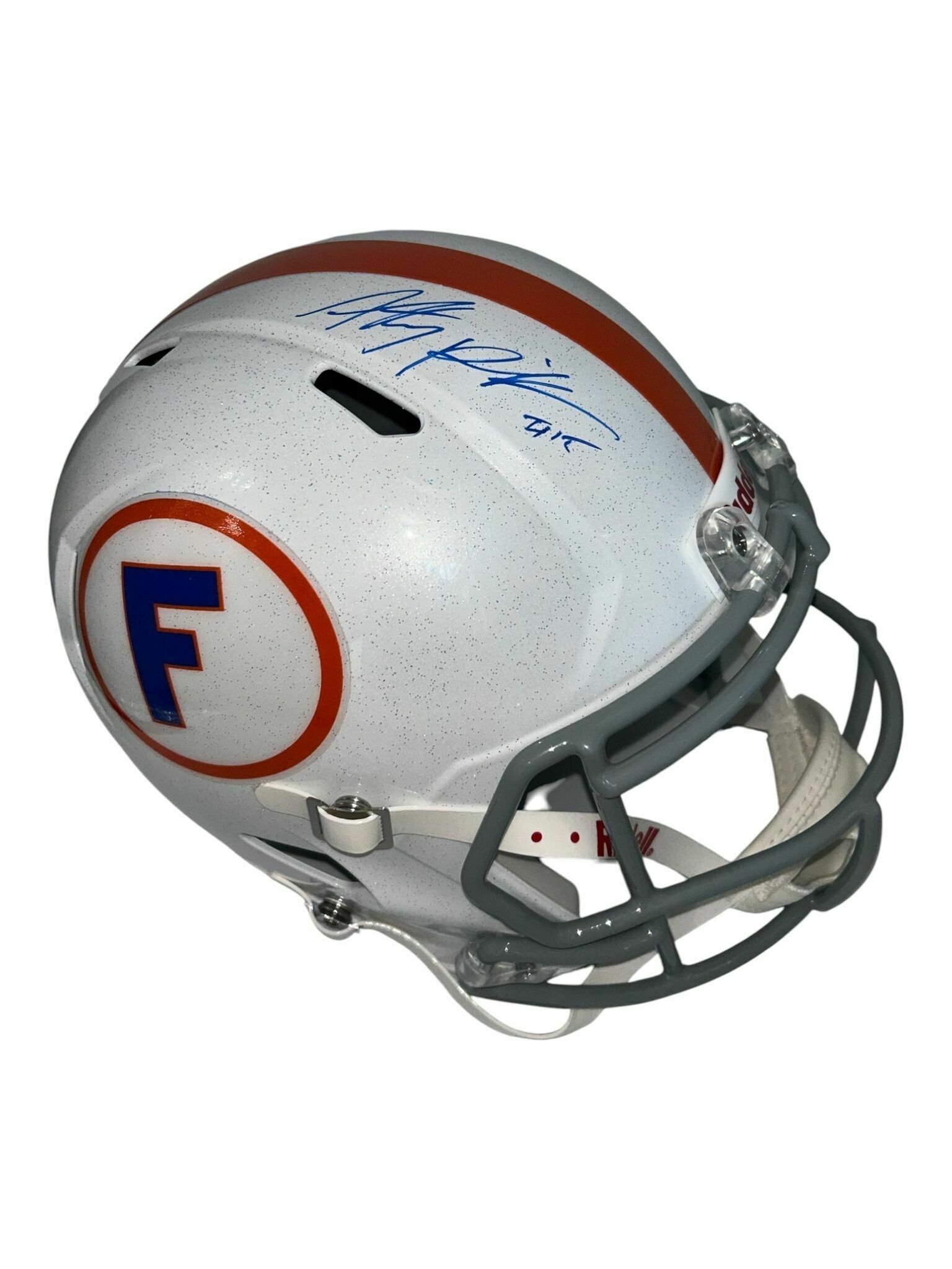 Anthony Richardson UF Gators Full Size Replica Throwback Autographed Helmet - Beckett Authentic