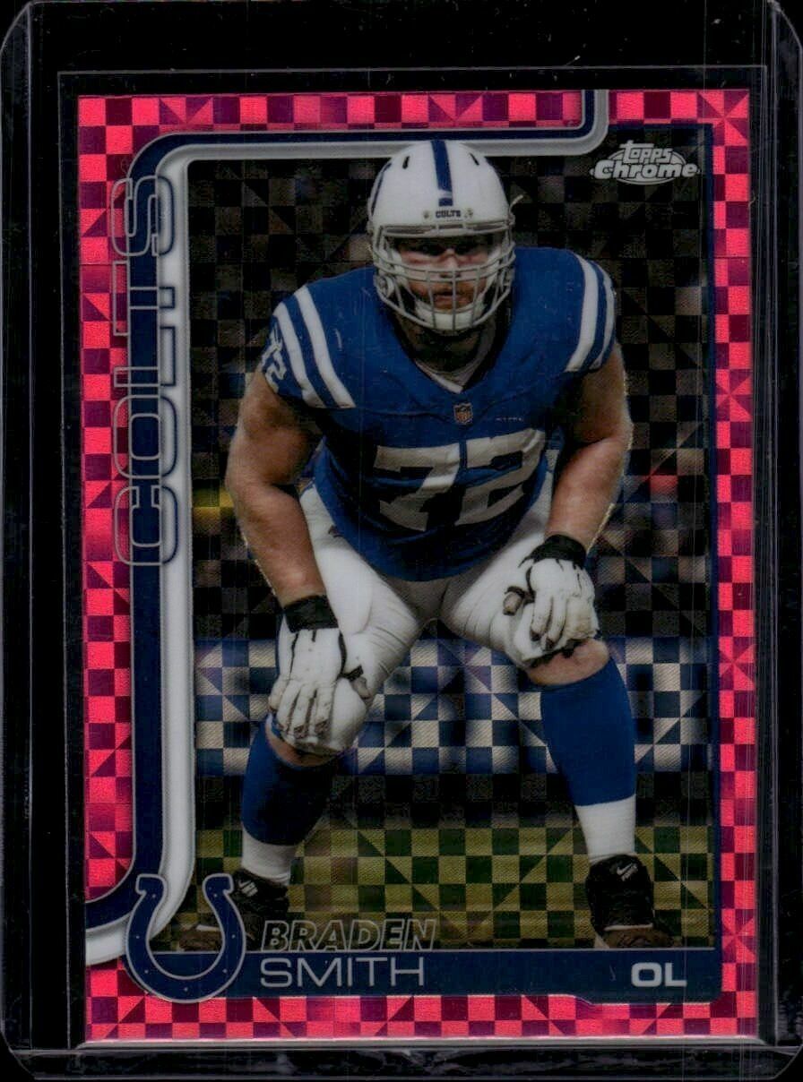2025 Topps Chrome Braden Smith Hot Pink X-Fractor Trading Card