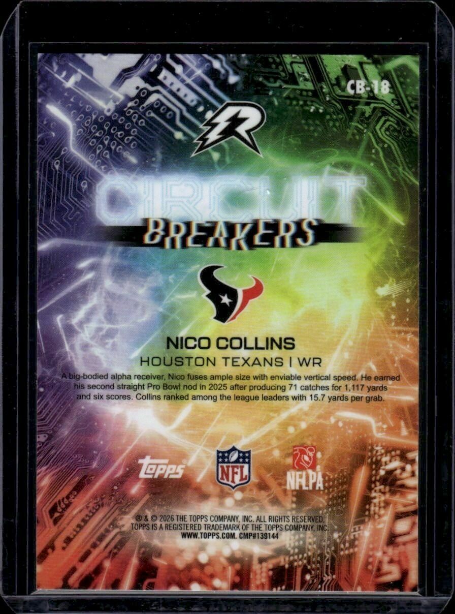 2025 Topps Resurgence Nico Collins Circuit Breakers Trading Card