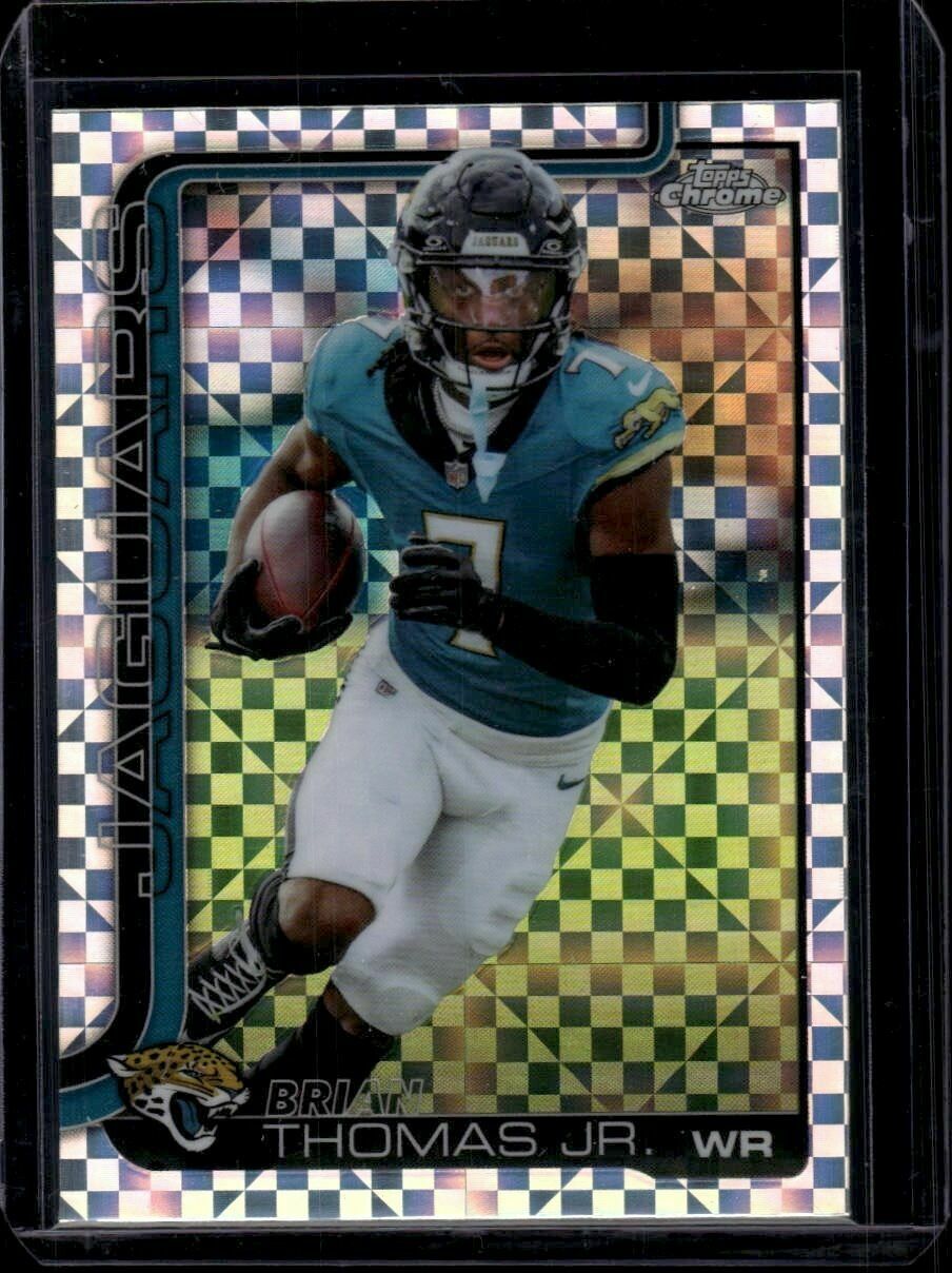 2025 Topps Chrome Brian Thomas Jr. Holo X-Fractor Trading Card