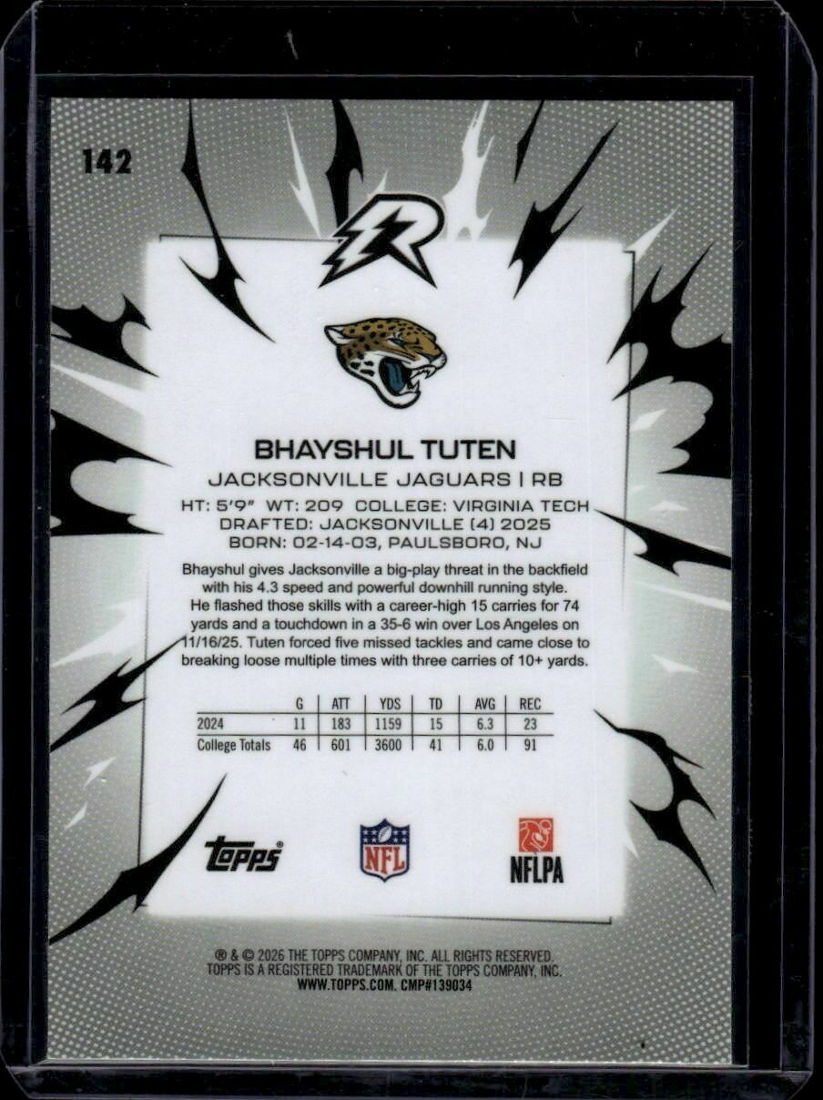 2025 Topps Resurgence Bhayshul Tuten Rookie Trading Card