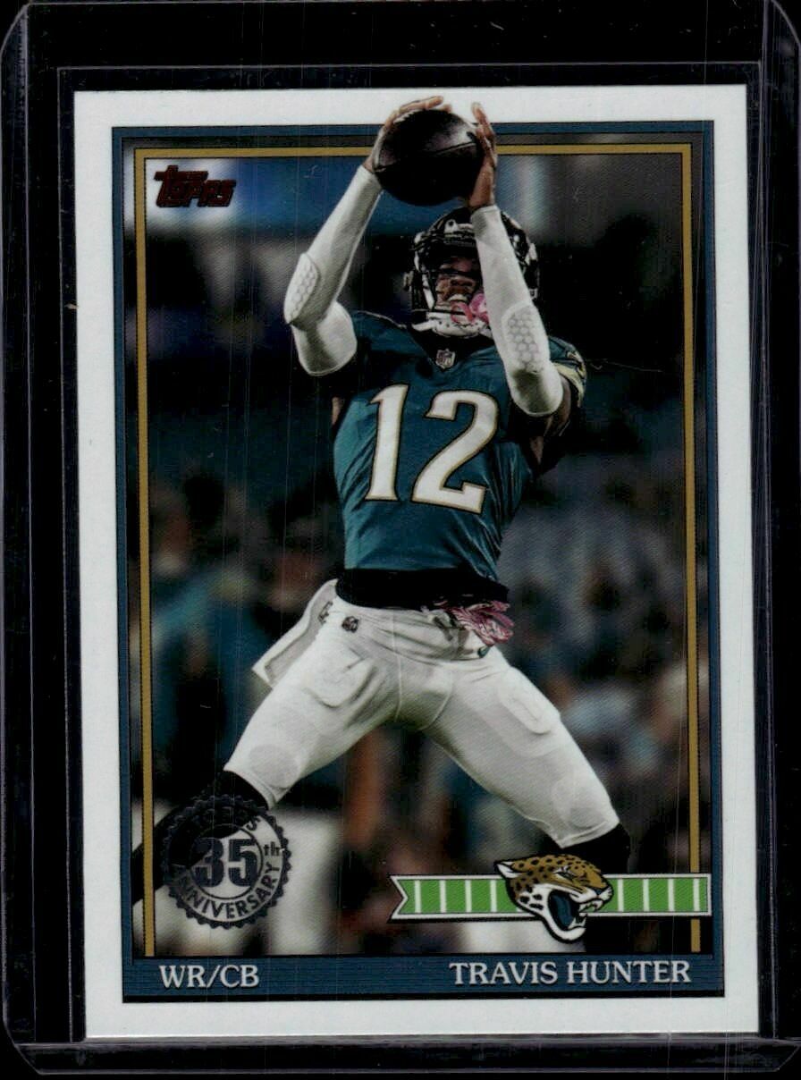 2026 Topps Flagship Travis Hunter 1991 Topps Football Trading Card