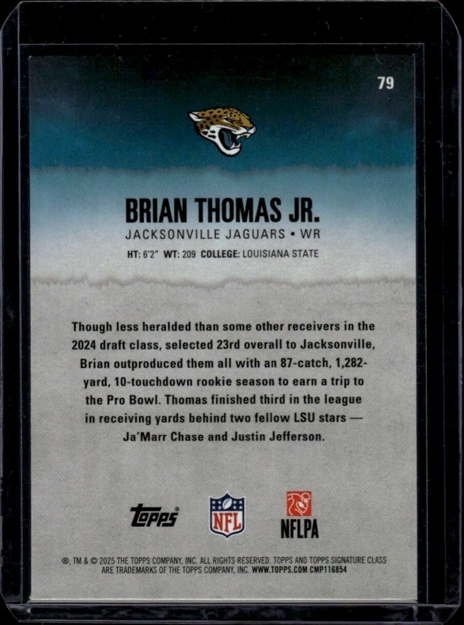 2025 Topps Signature Class Brian Thomas Jr. Veteran Class Trading Card
