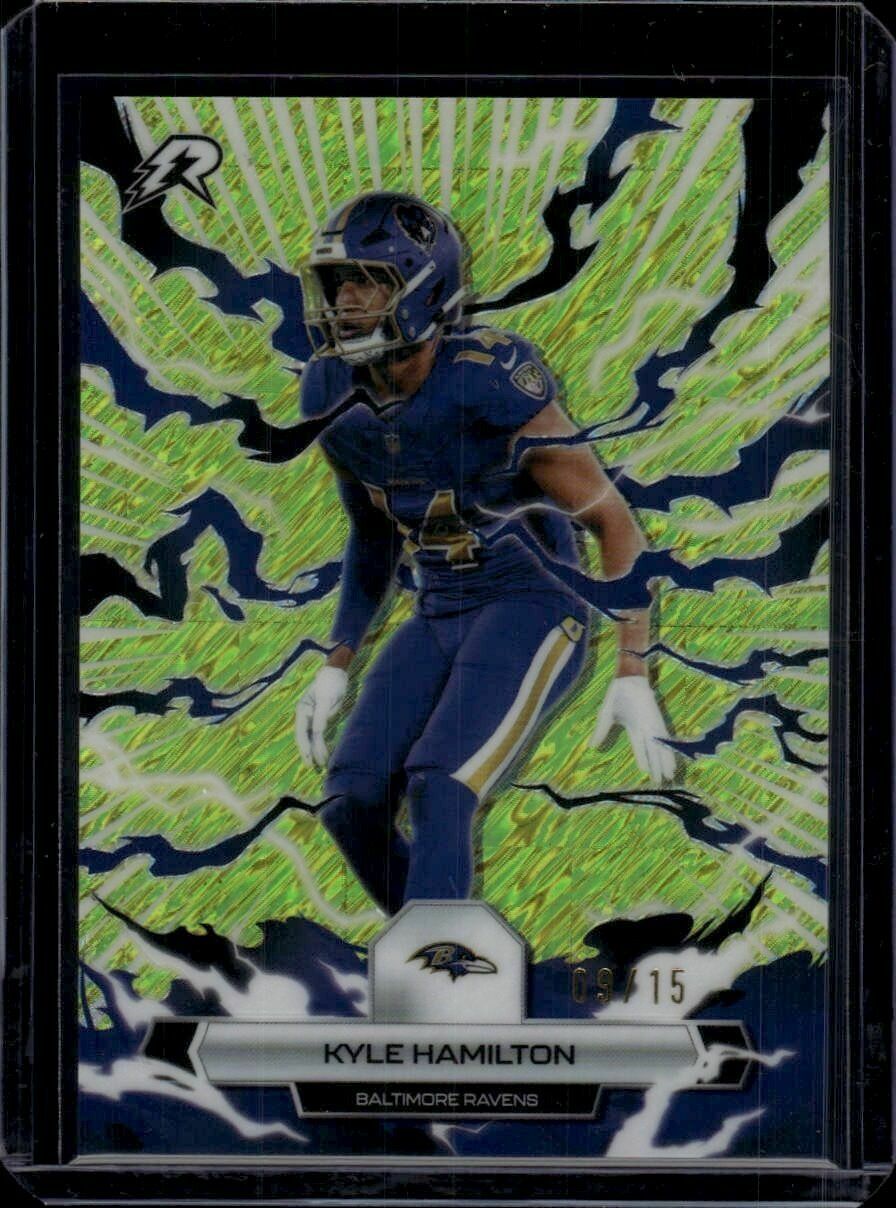 2025 Topps Resurgence Kyle Hamilton Lime Green Static Surge Refractor Limited /15 Trading Card