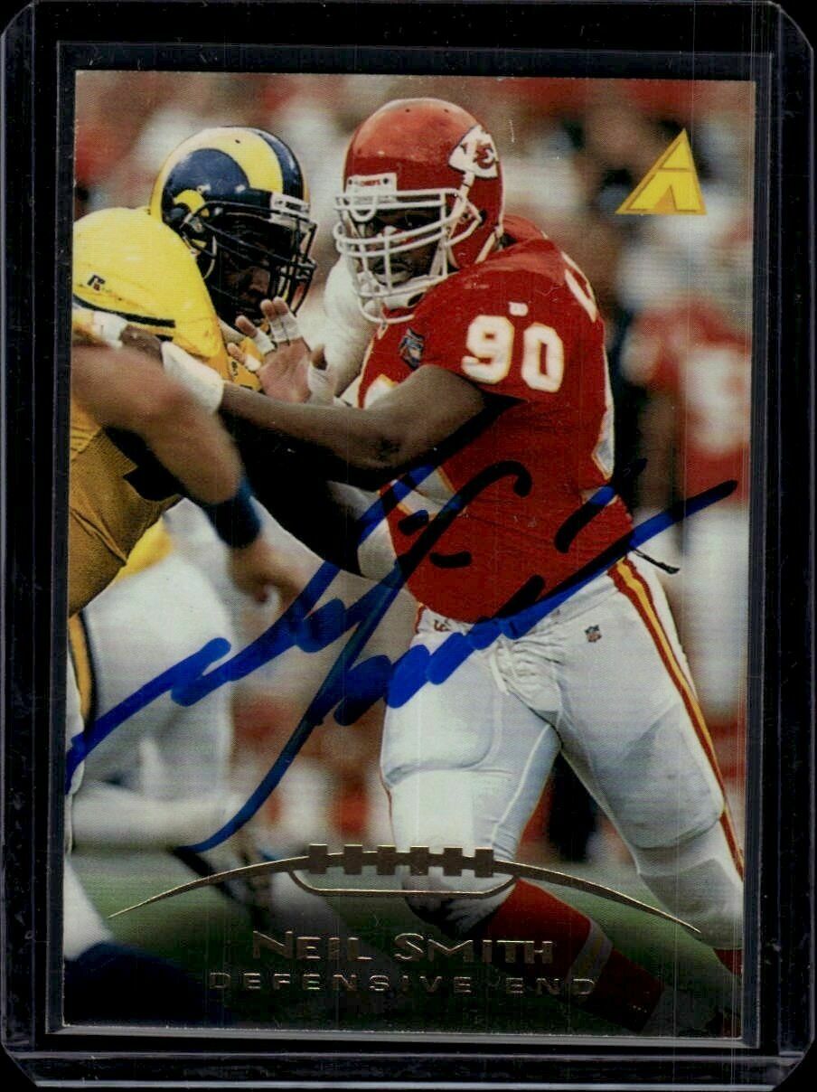 1995 Pinnacle Neil Smith On-Card Autograph Trading Card