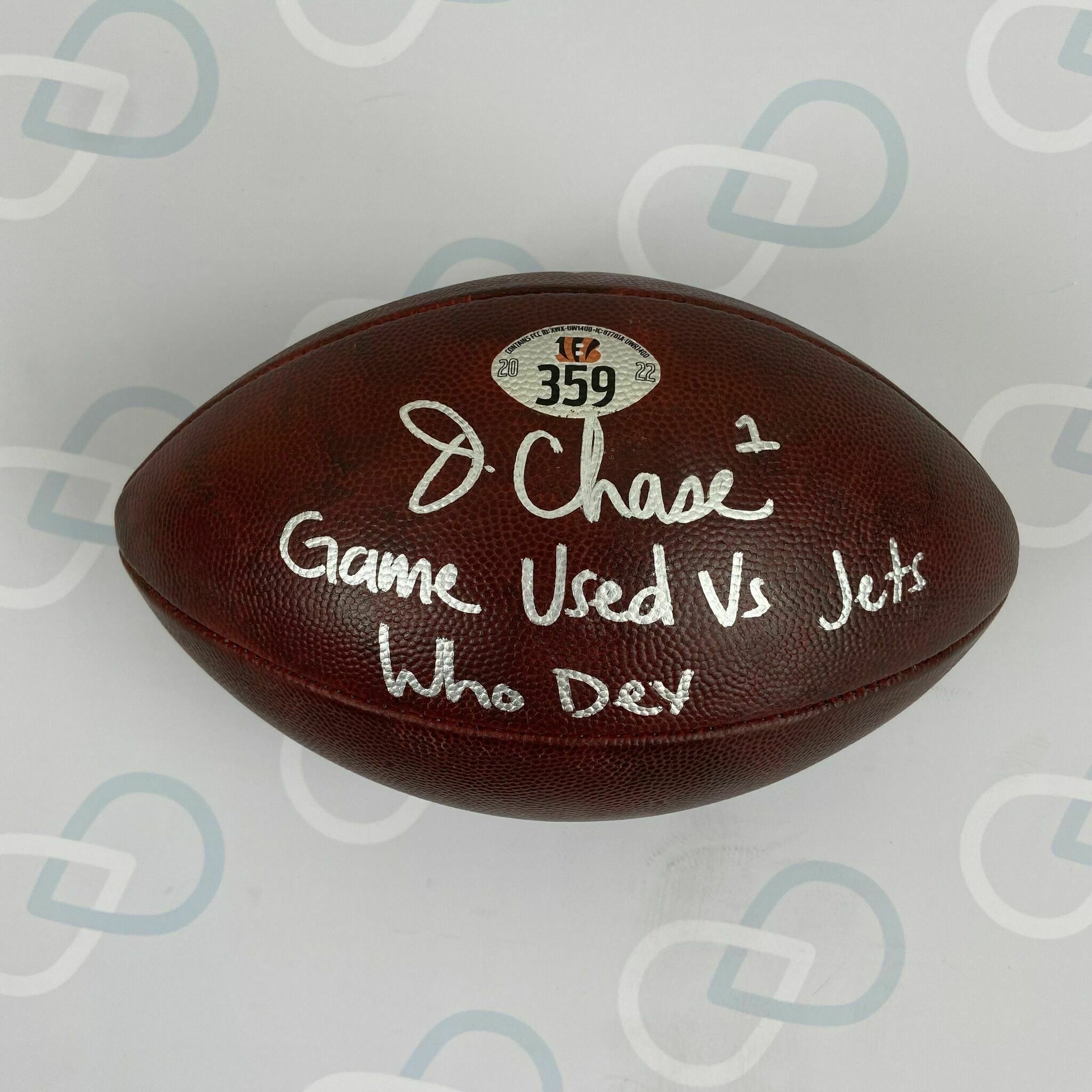 CHASE signed Multiple Game Used Football #359