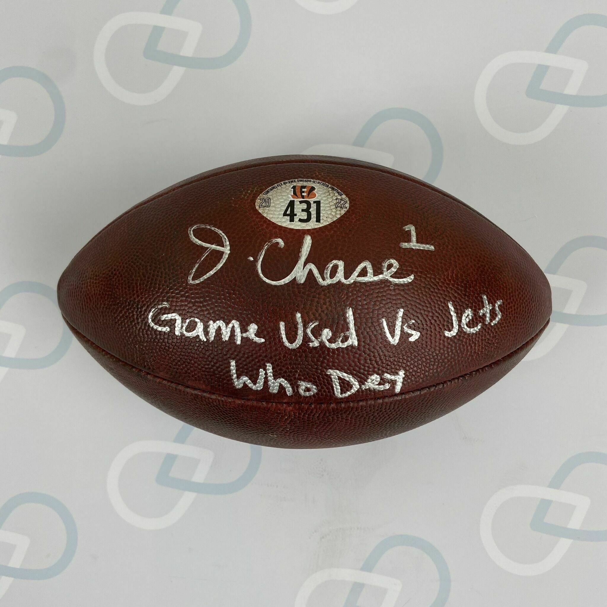 CHASE signed Multiple Game Used Football #431
