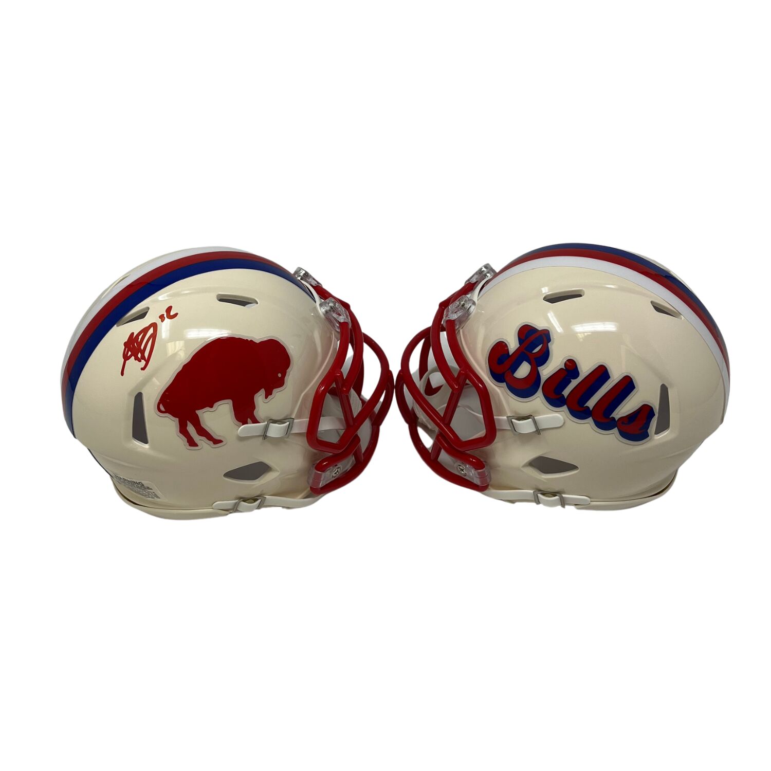 Kaleb Elarms-Orr Signed Buffalo Bills Retro Speed Mini Helmet