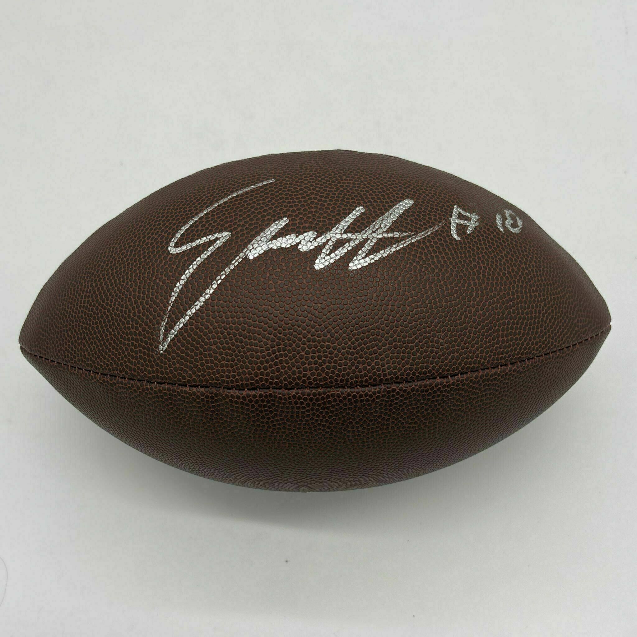 Emmett Johnson Signed Wilson Football