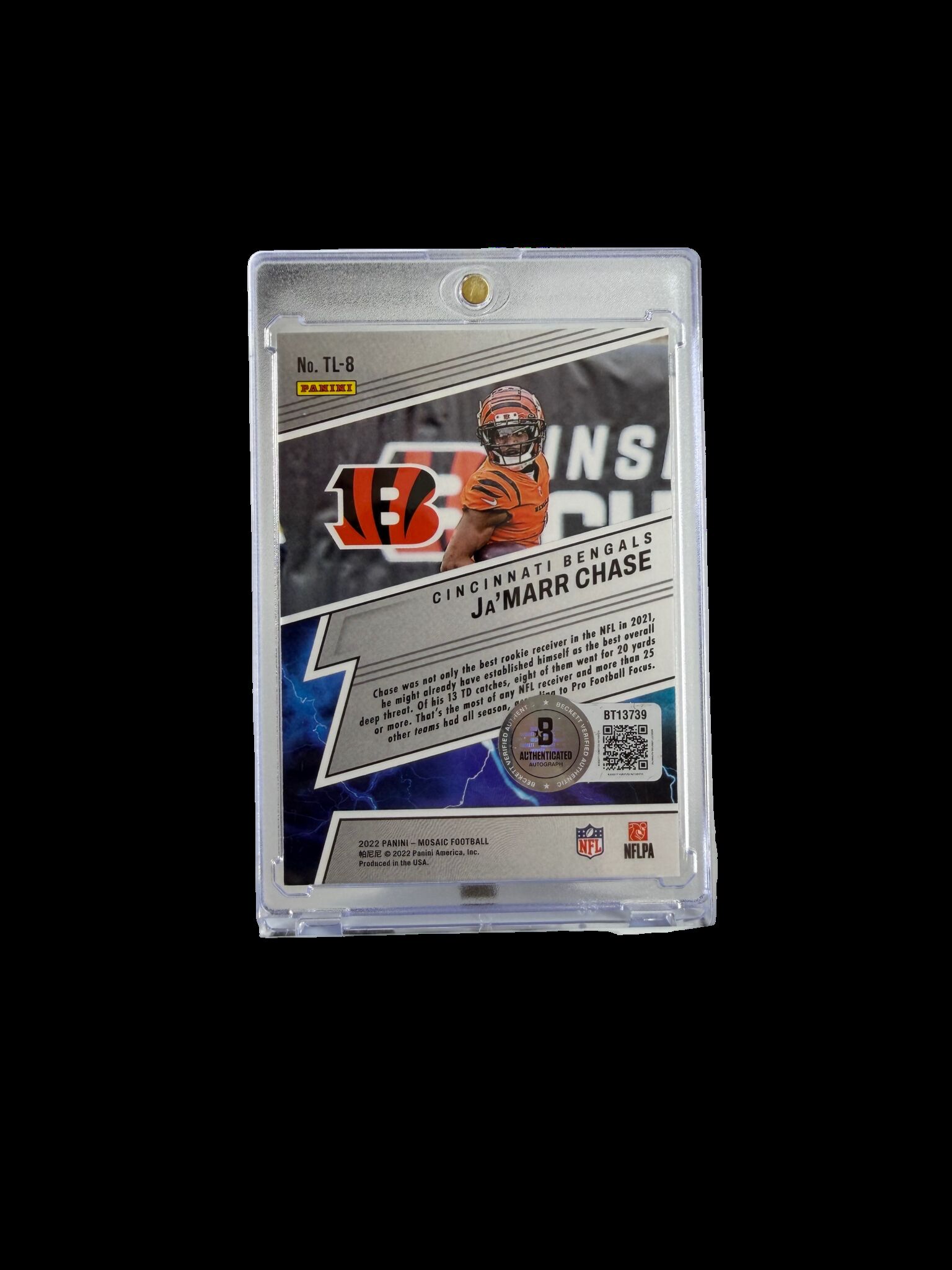 Jamar Chase Autographed Card Beckett Coa