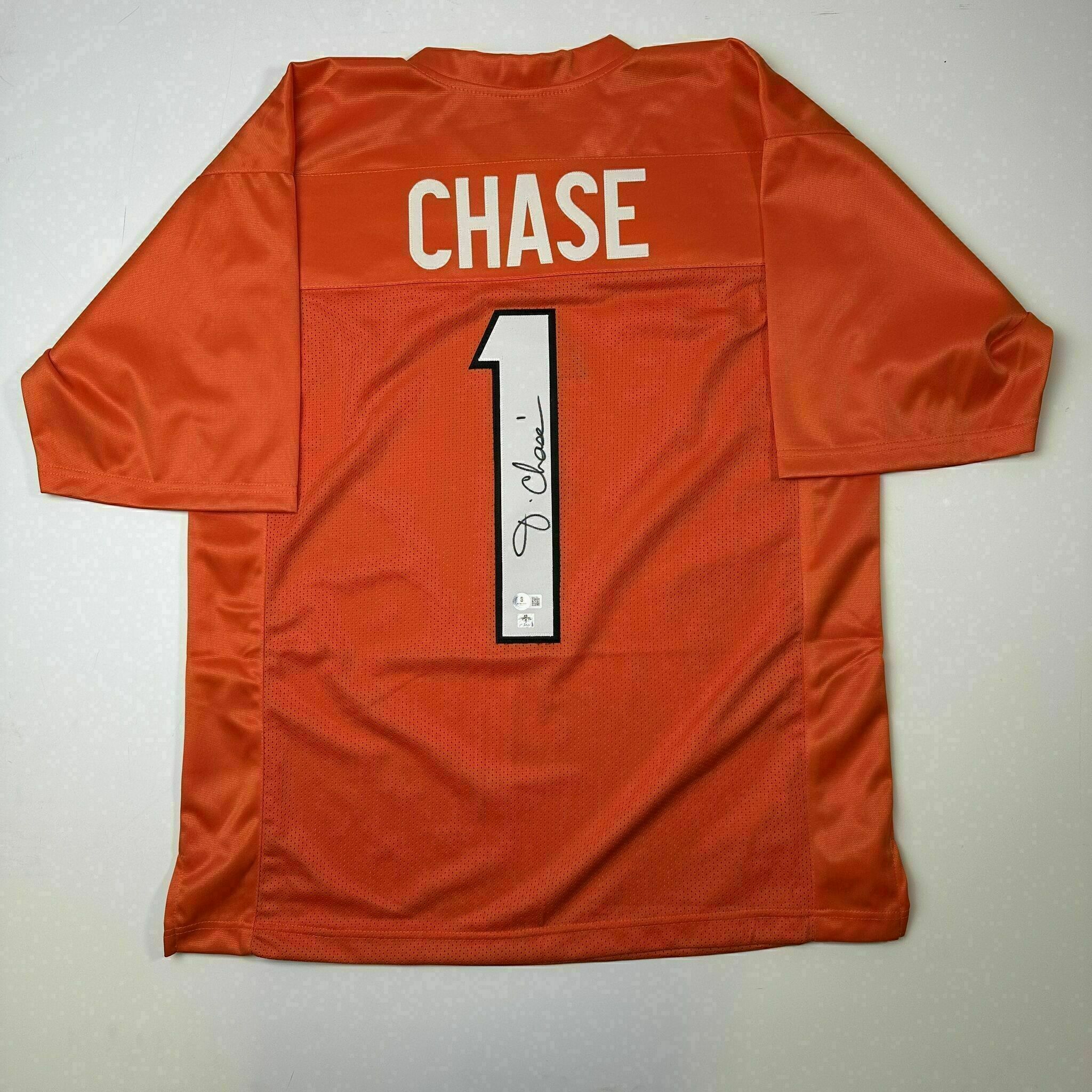 Chase Signed Orange Custom Jersey