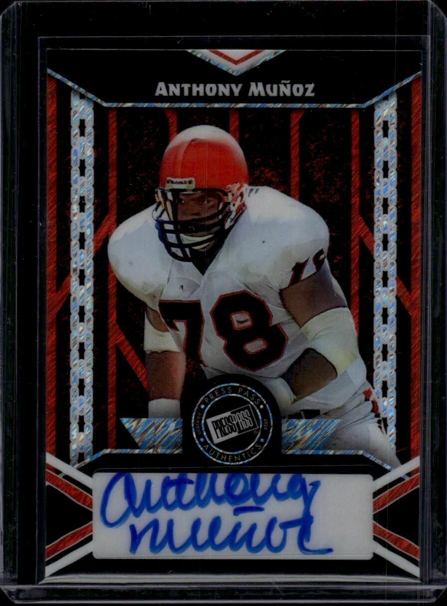 2024 Leaf Metal Anthony Munoz Red Shimmer Limited /5 Autograph Trading Card